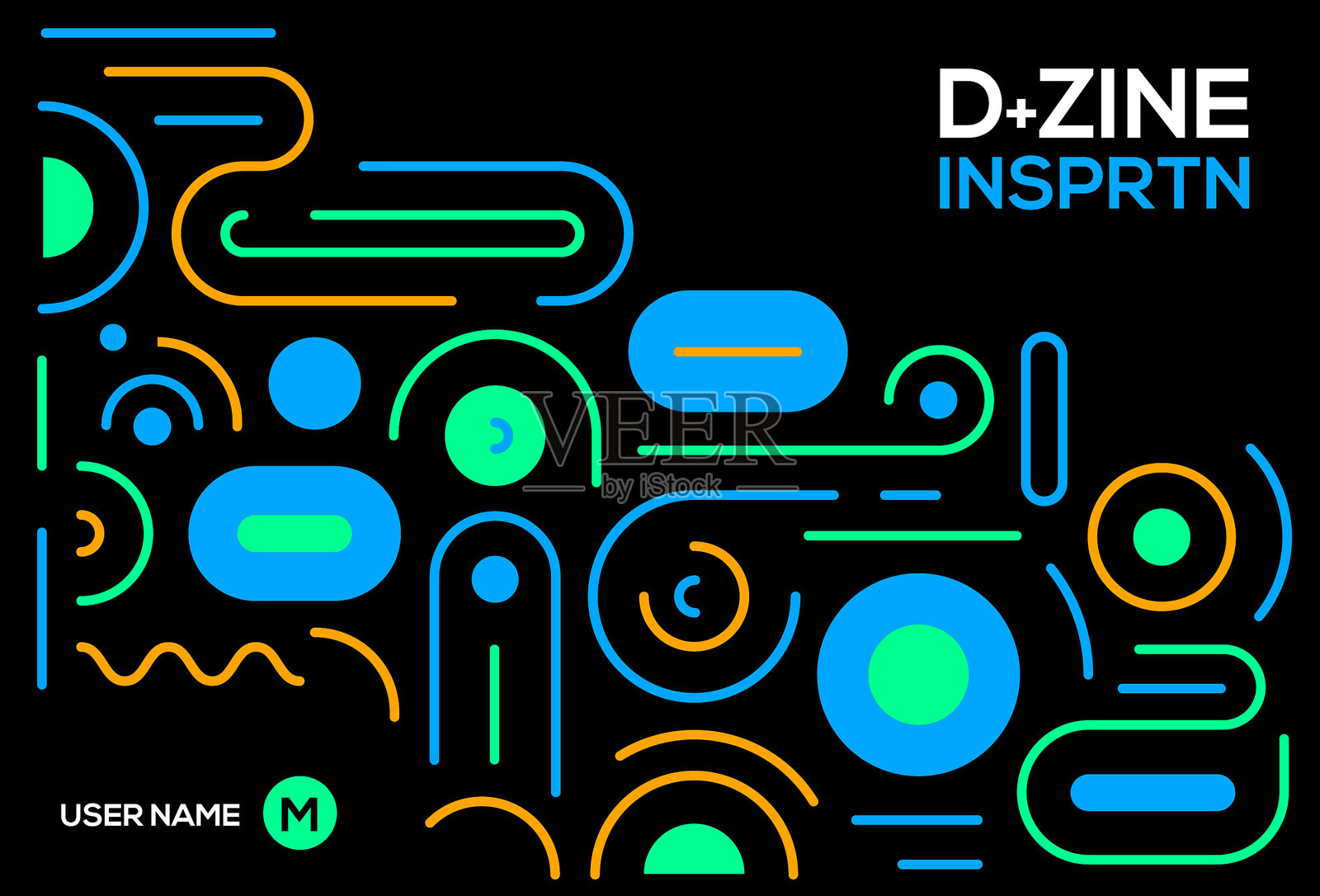 用拷贝空间抽象线条图案设计插画图片素材