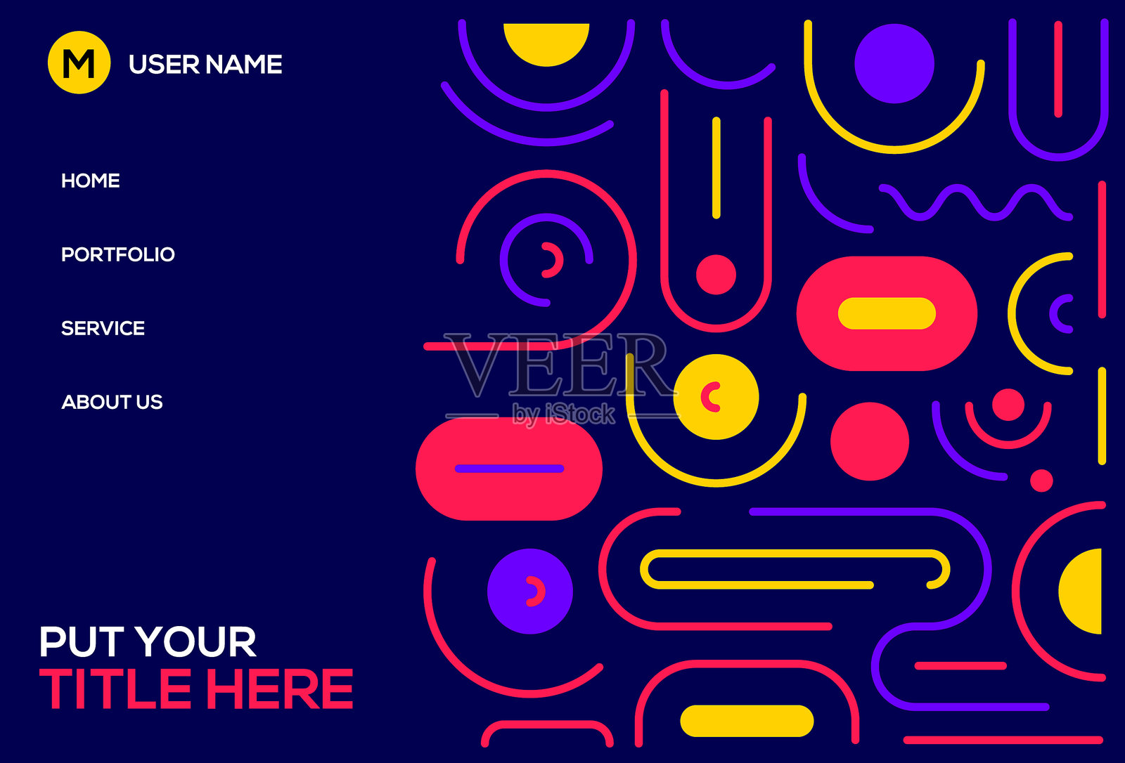 用拷贝空间抽象线条图案设计插画图片素材