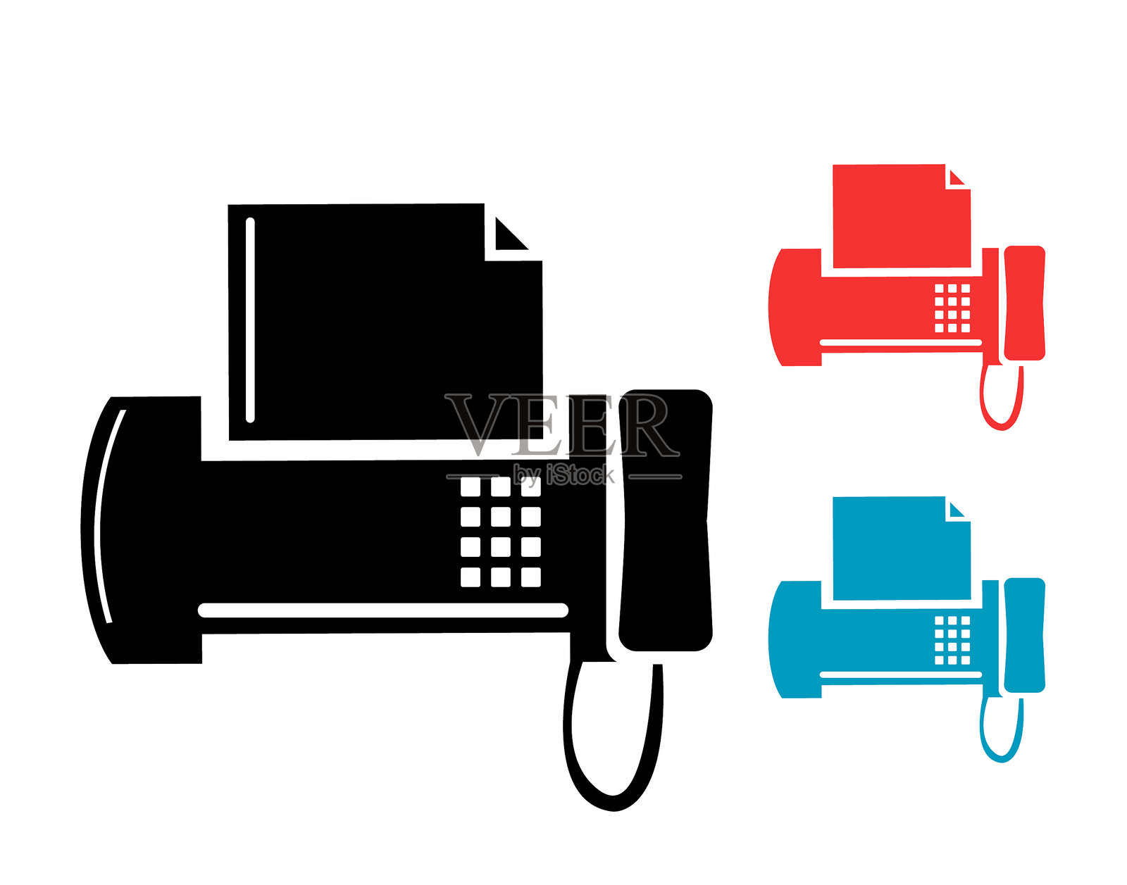 传真机图标插画图片素材