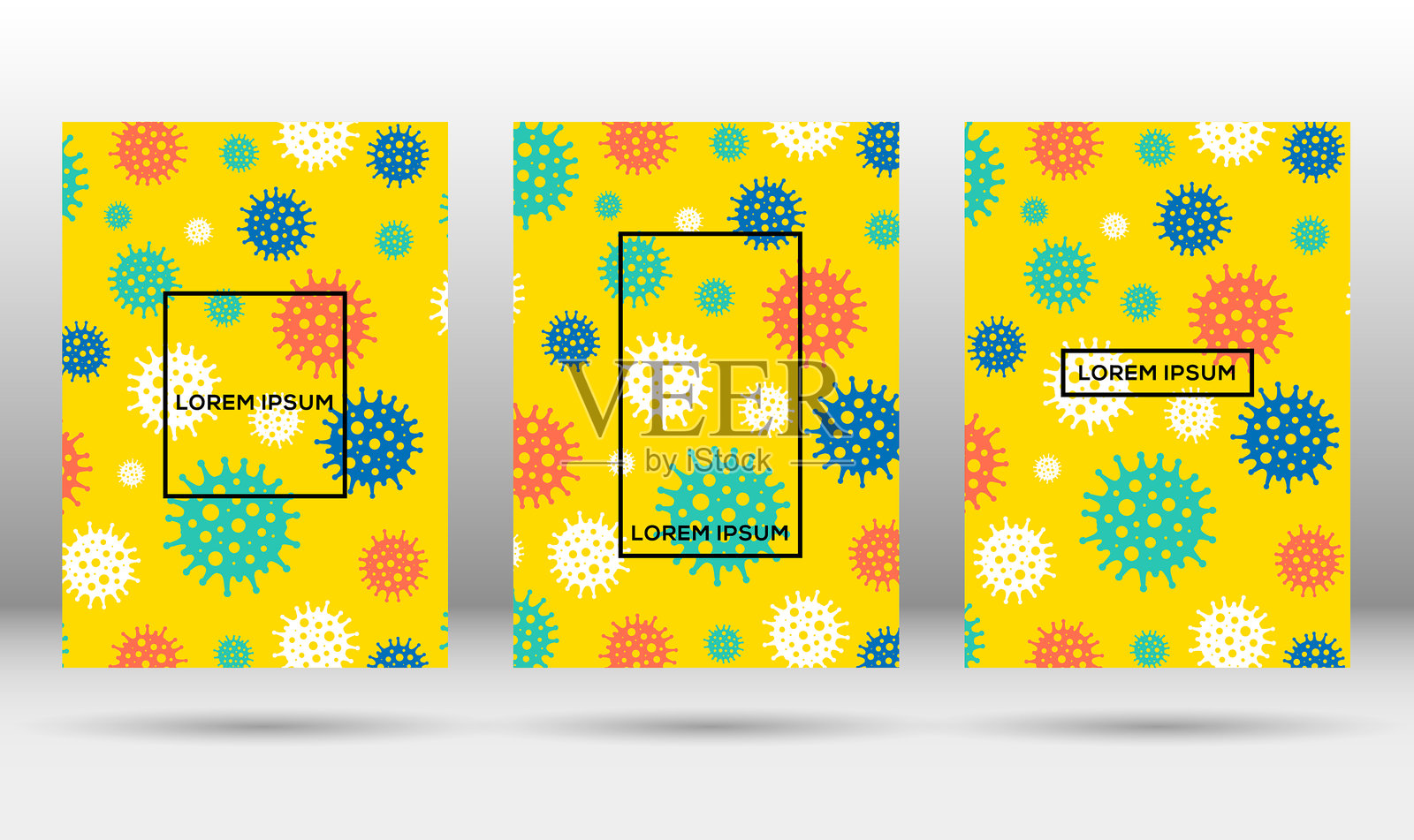 电晕图案设计的封面或横幅插画图片素材