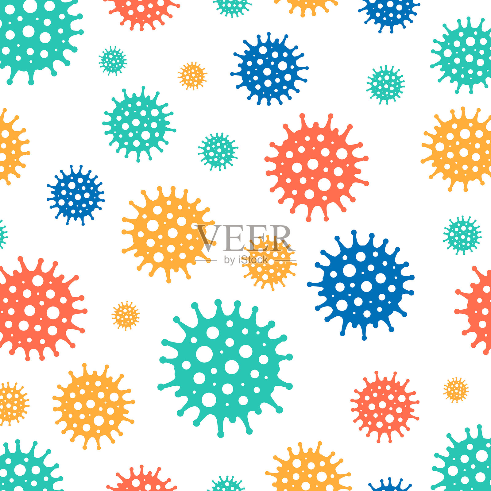 冠状病毒模式设计插画图片素材