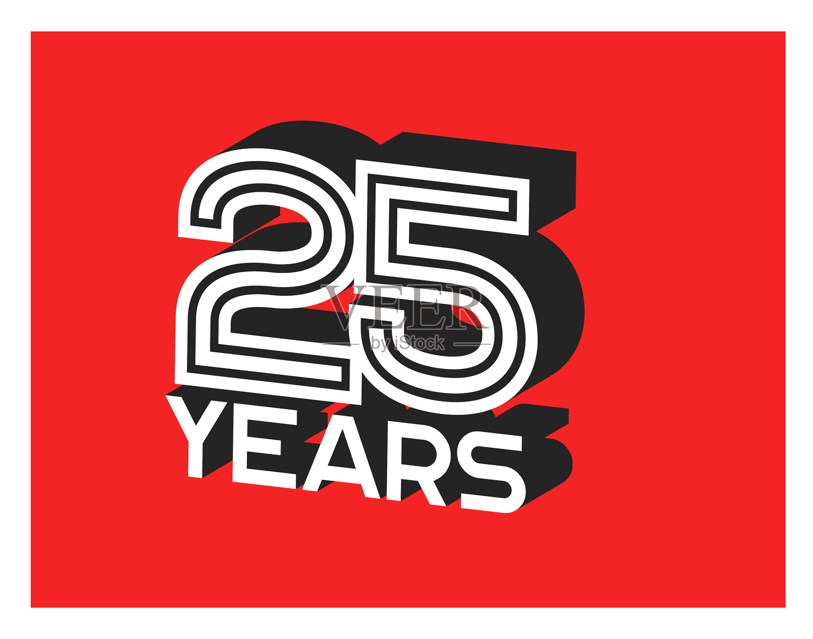 25年周年纪念日插画图片素材