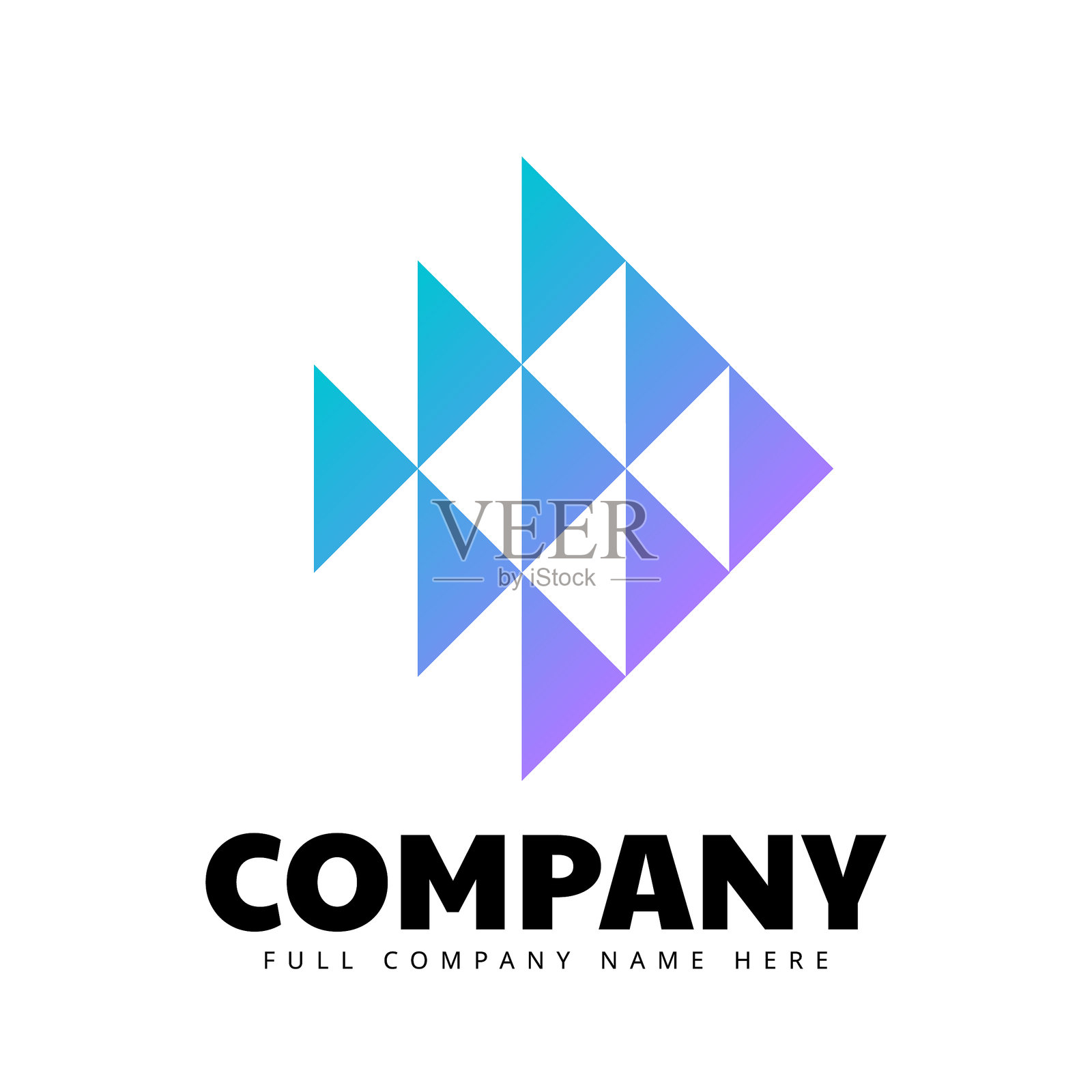 抽象的三角形标志标志插画图片素材