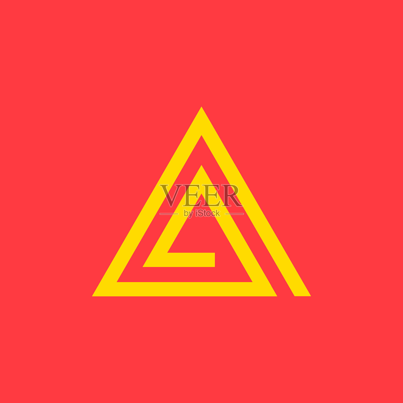 三角形标志标志插画图片素材