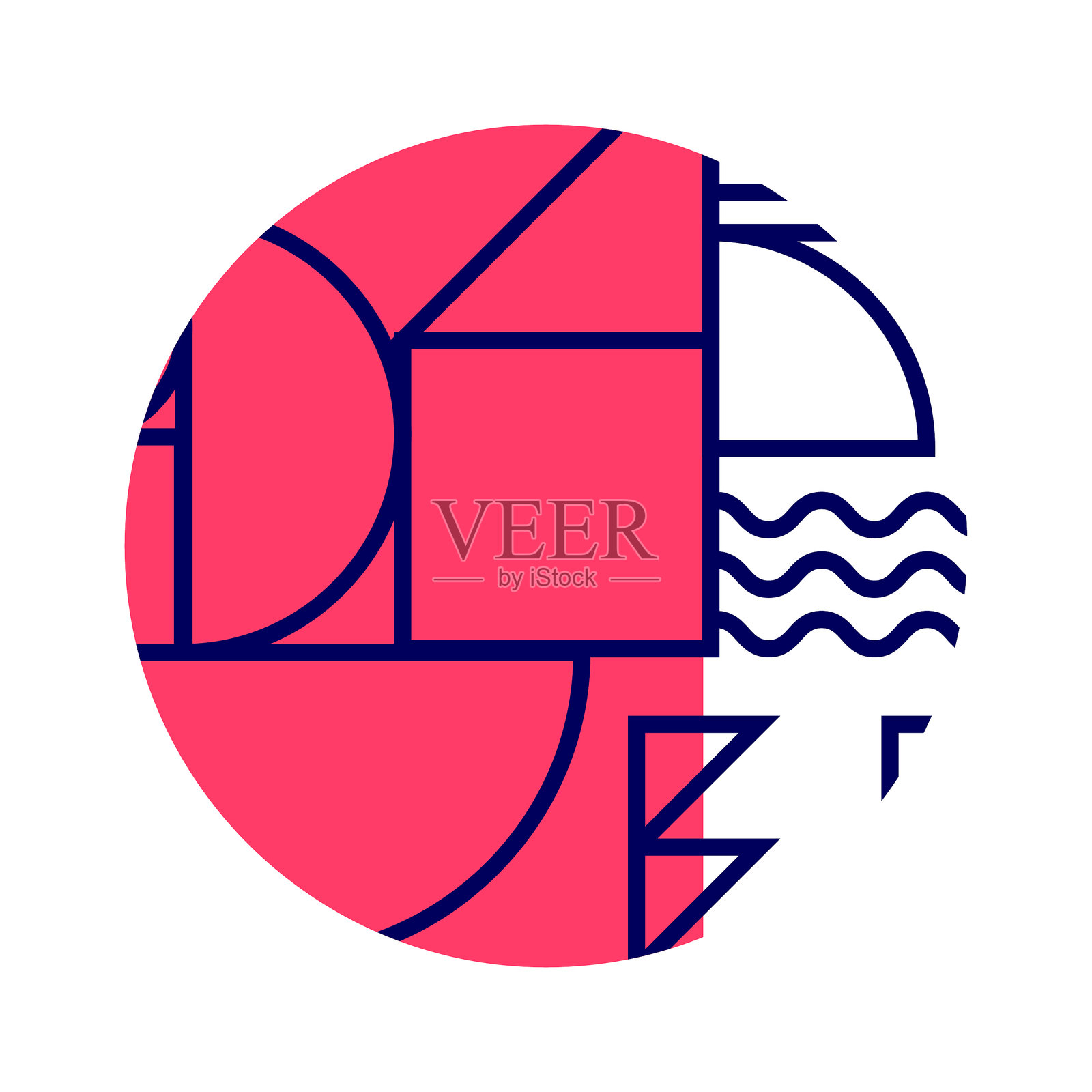 现代抽象背景圆设计插画图片素材