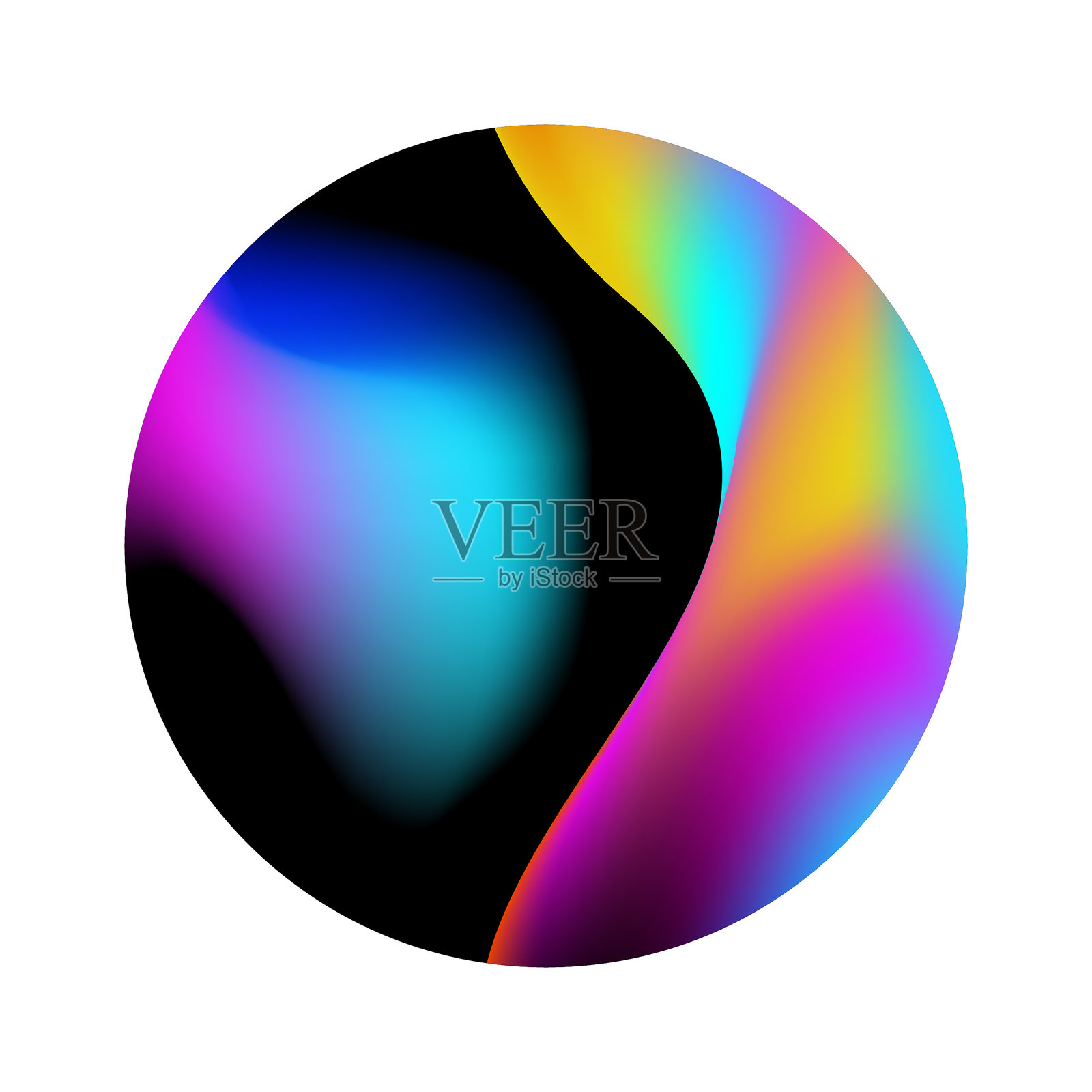 抽象多彩的圆设计插画图片素材