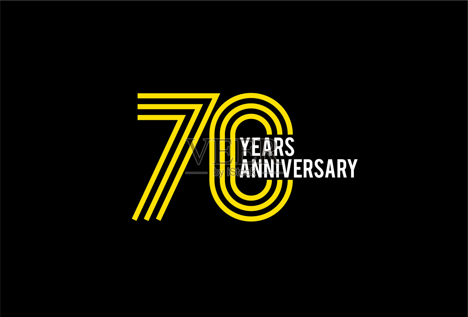 70周年纪念设计插画图片素材