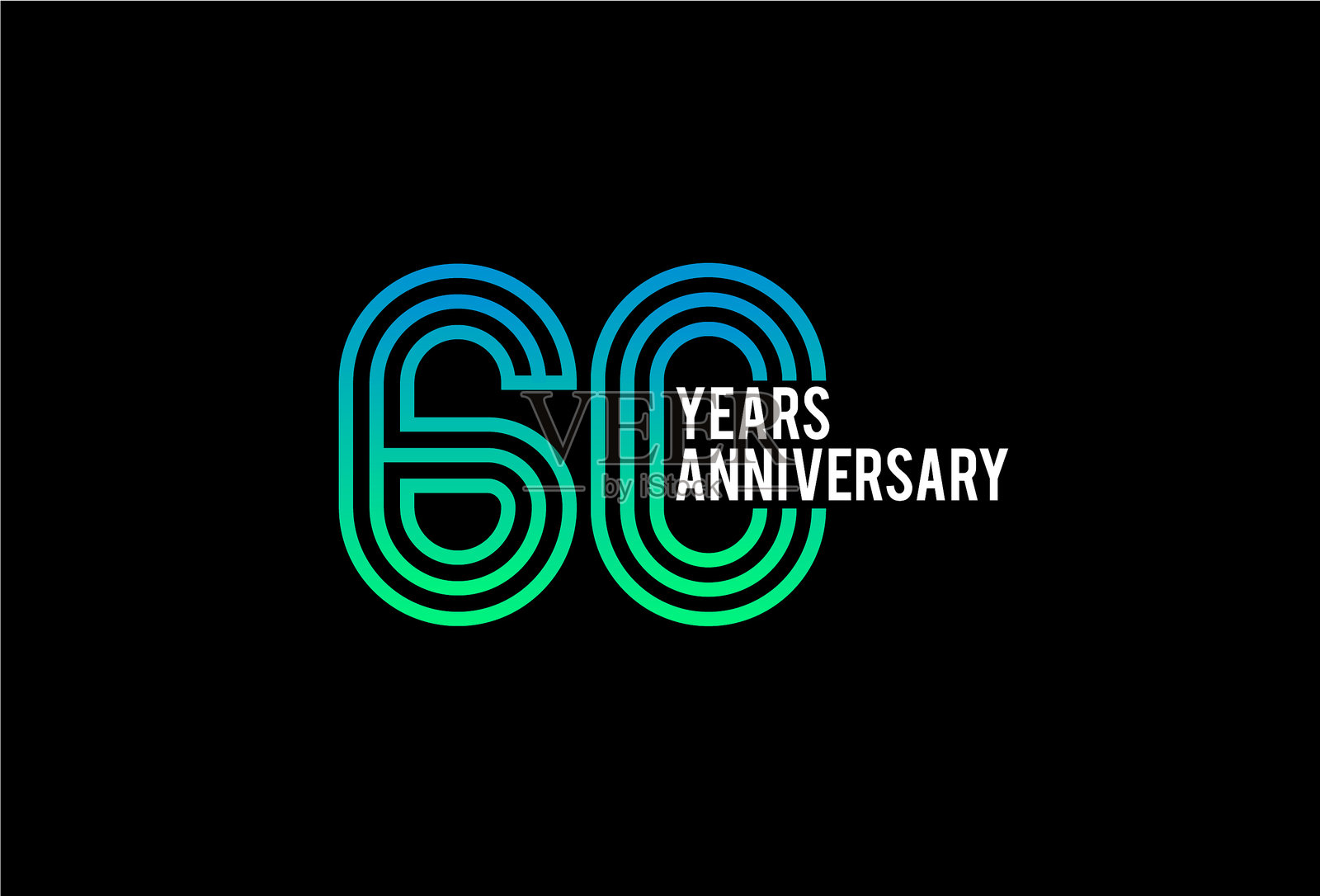 60周年纪念设计插画图片素材