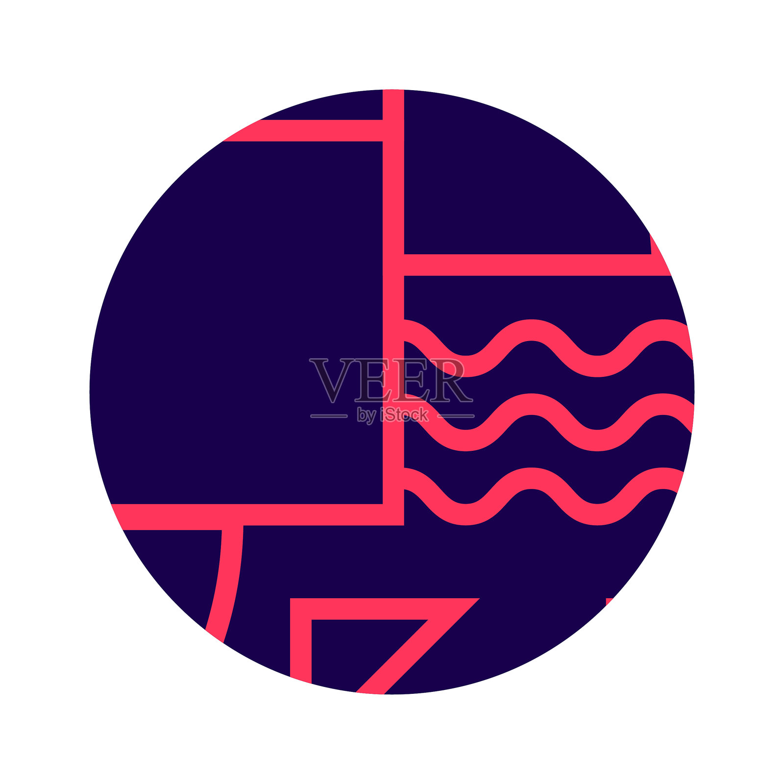 现代抽象背景圆设计插画图片素材