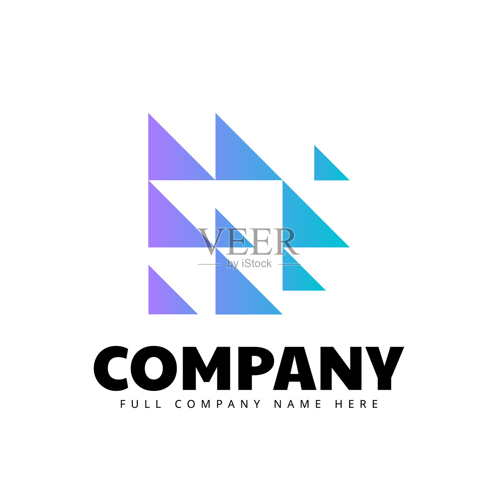 抽象的三角形标志标志插画图片素材