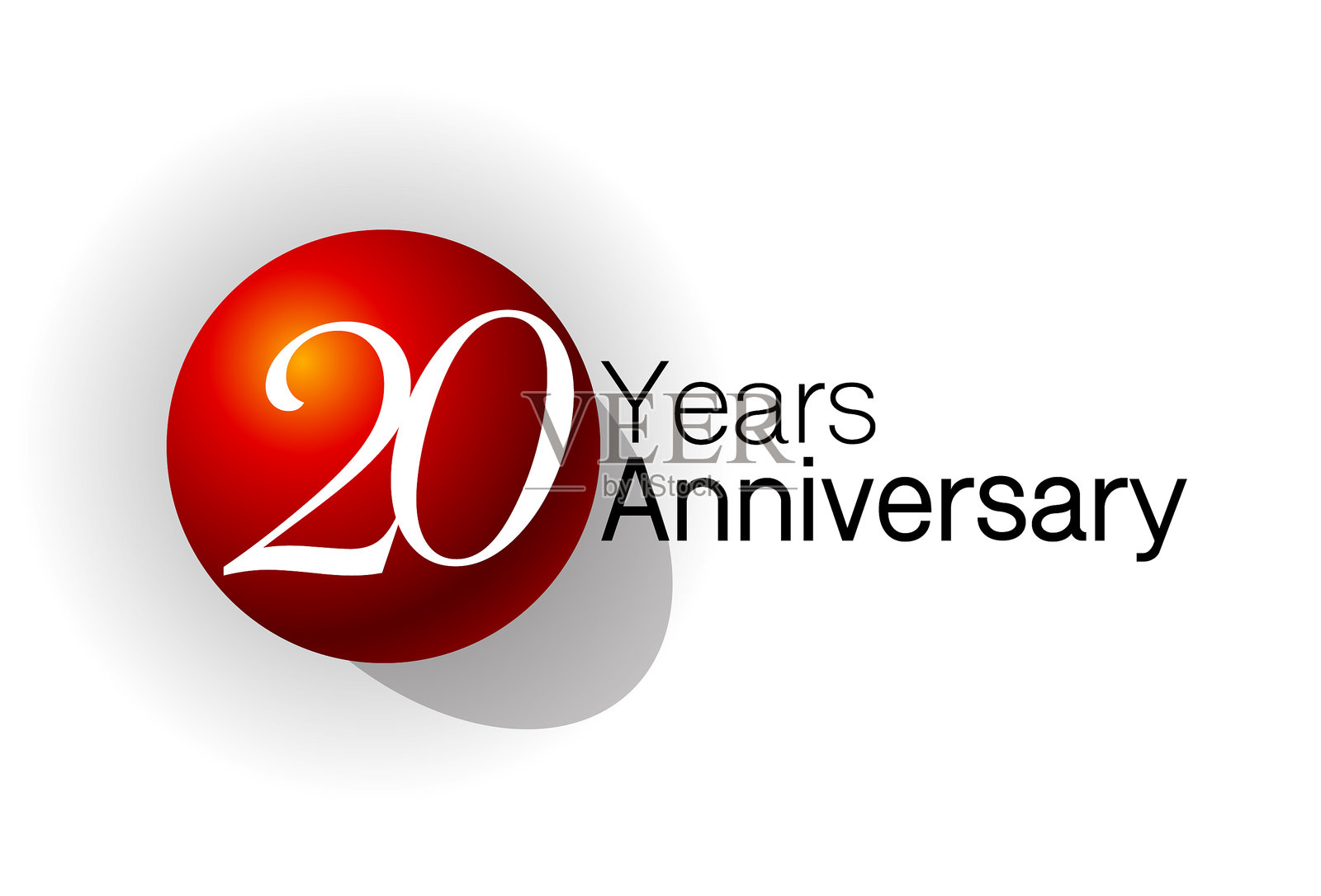 20周年纪念设计插画图片素材