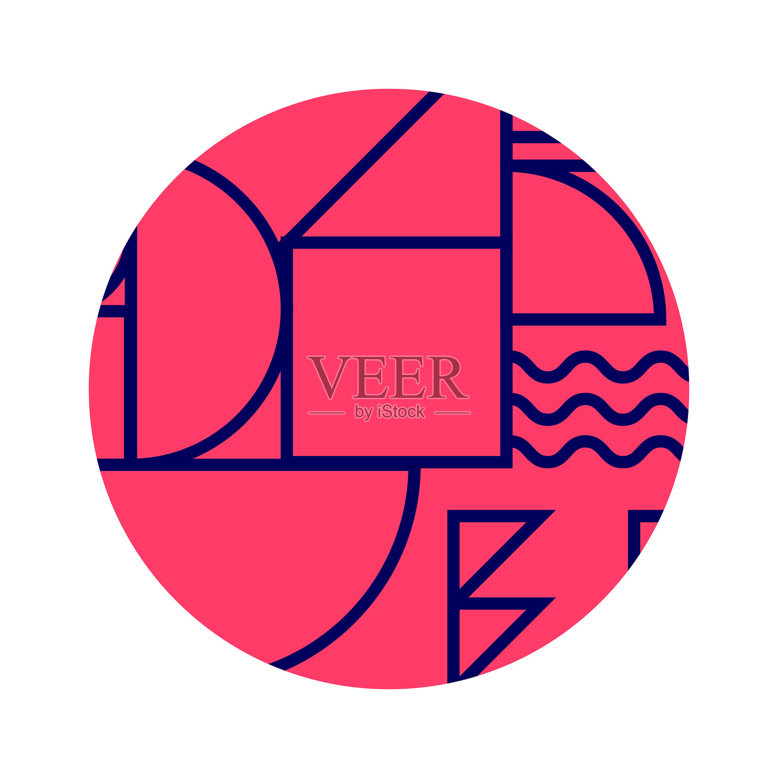 现代抽象背景圆设计插画图片素材