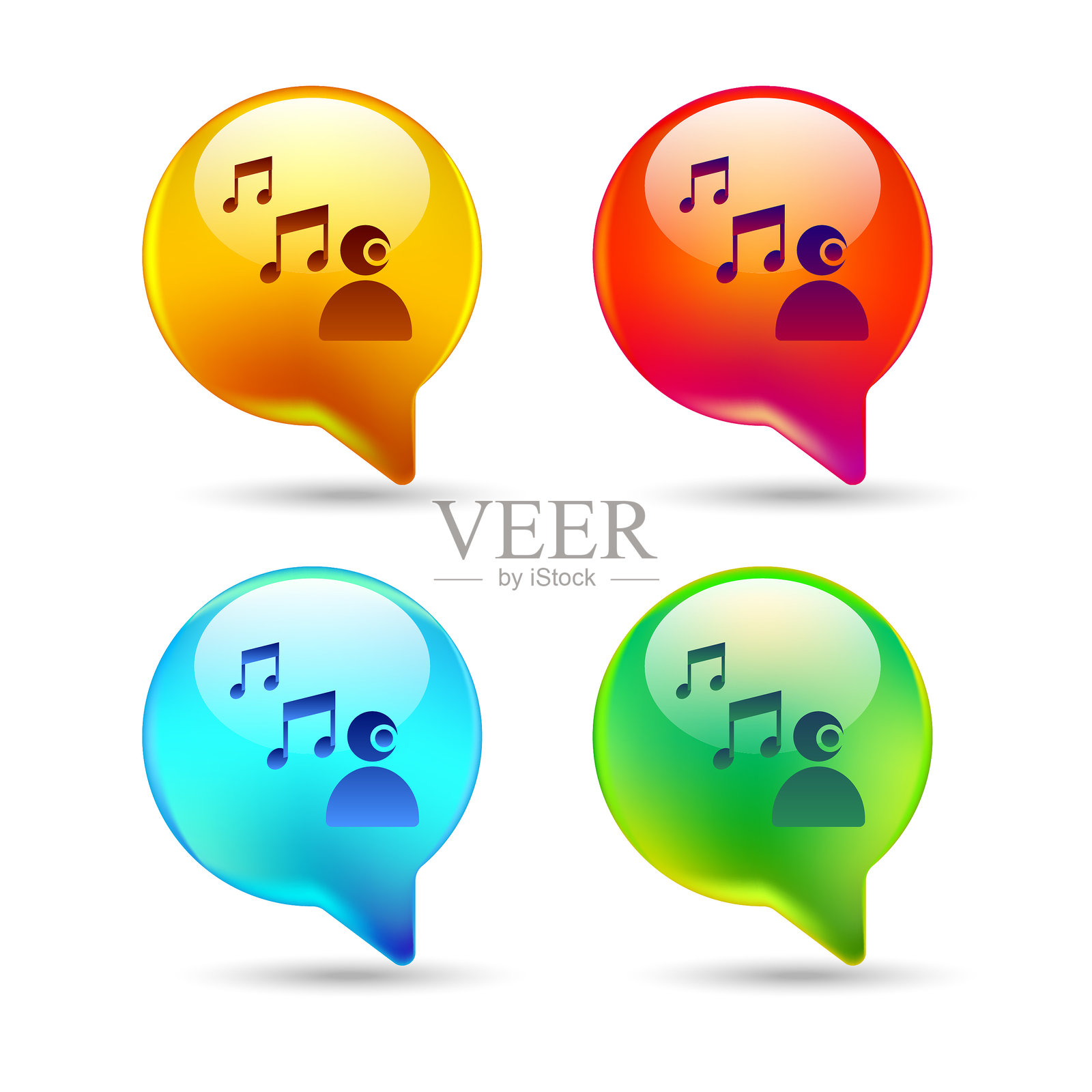 听音乐图标集图标素材