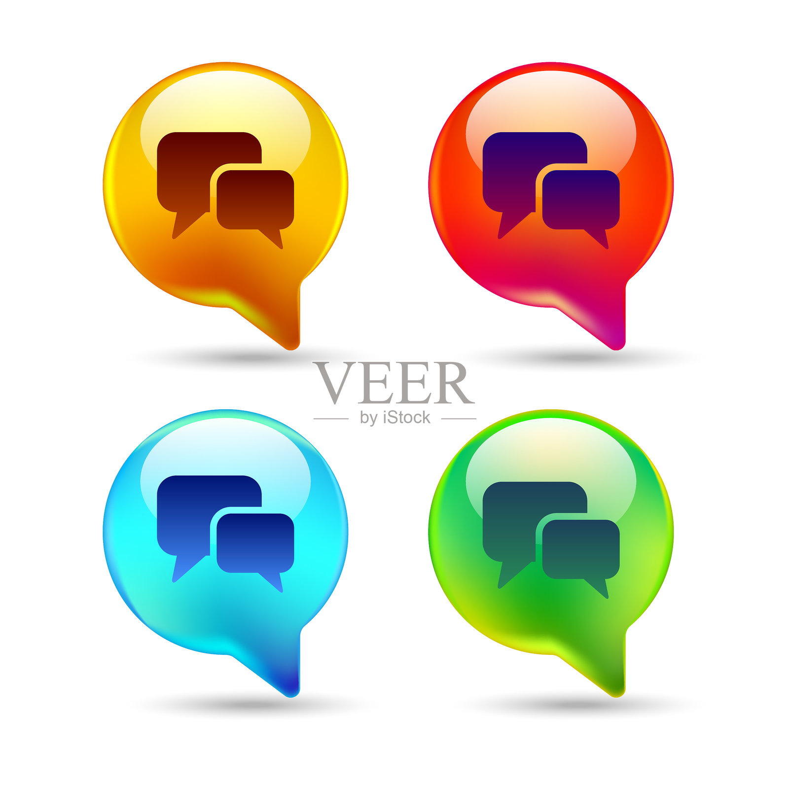 语音气泡图标设置图标素材