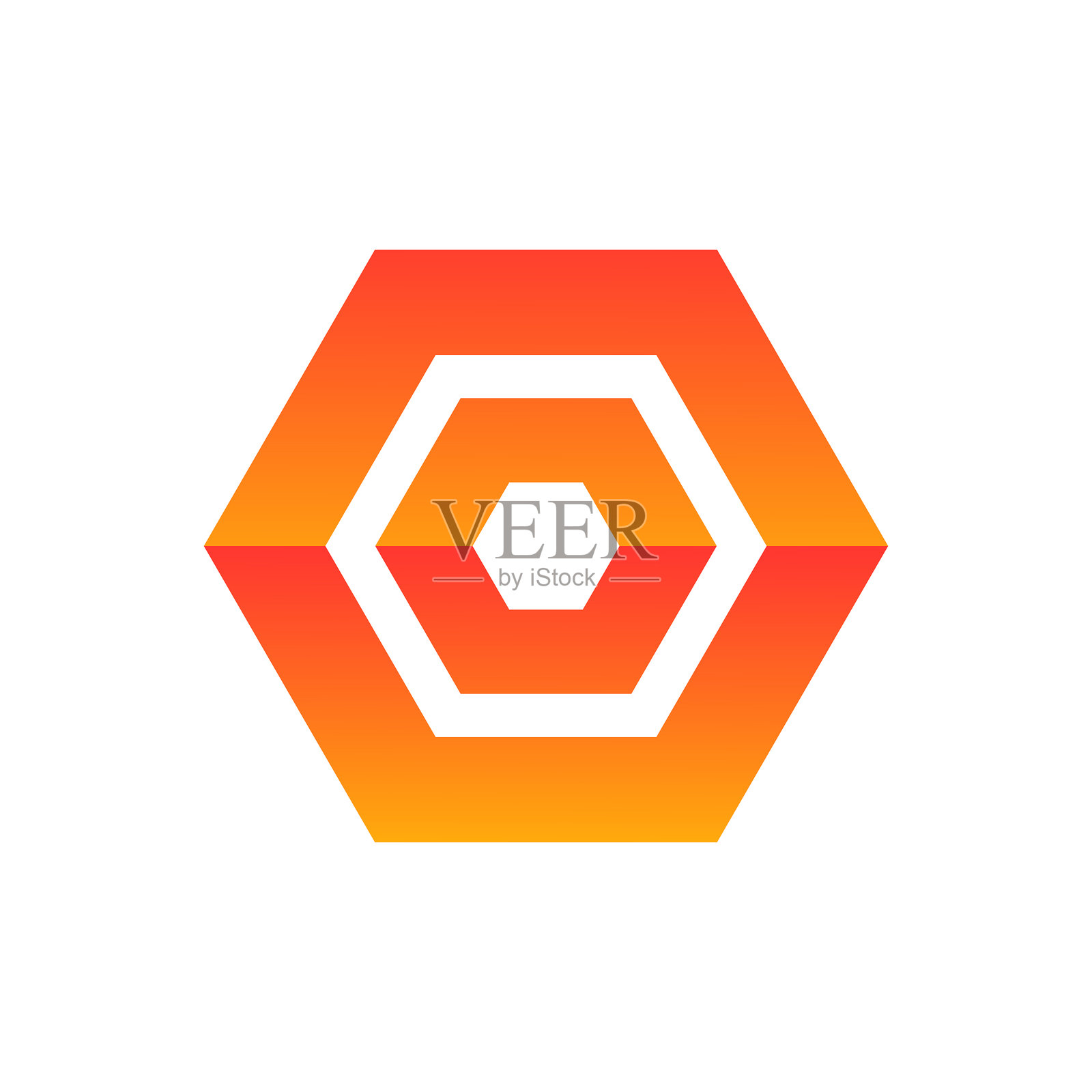 六角形的标志符号插画图片素材