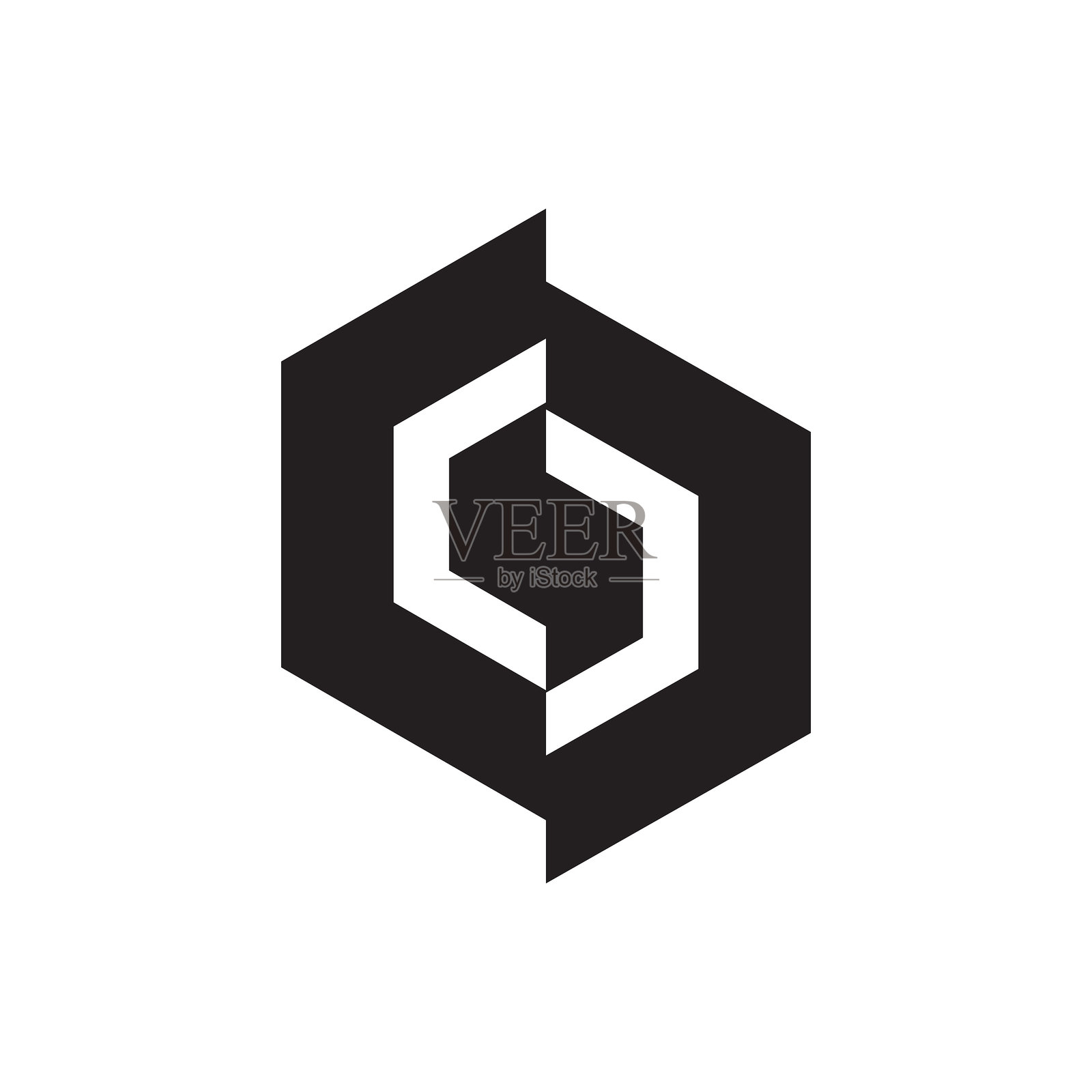 六角形的标志符号插画图片素材