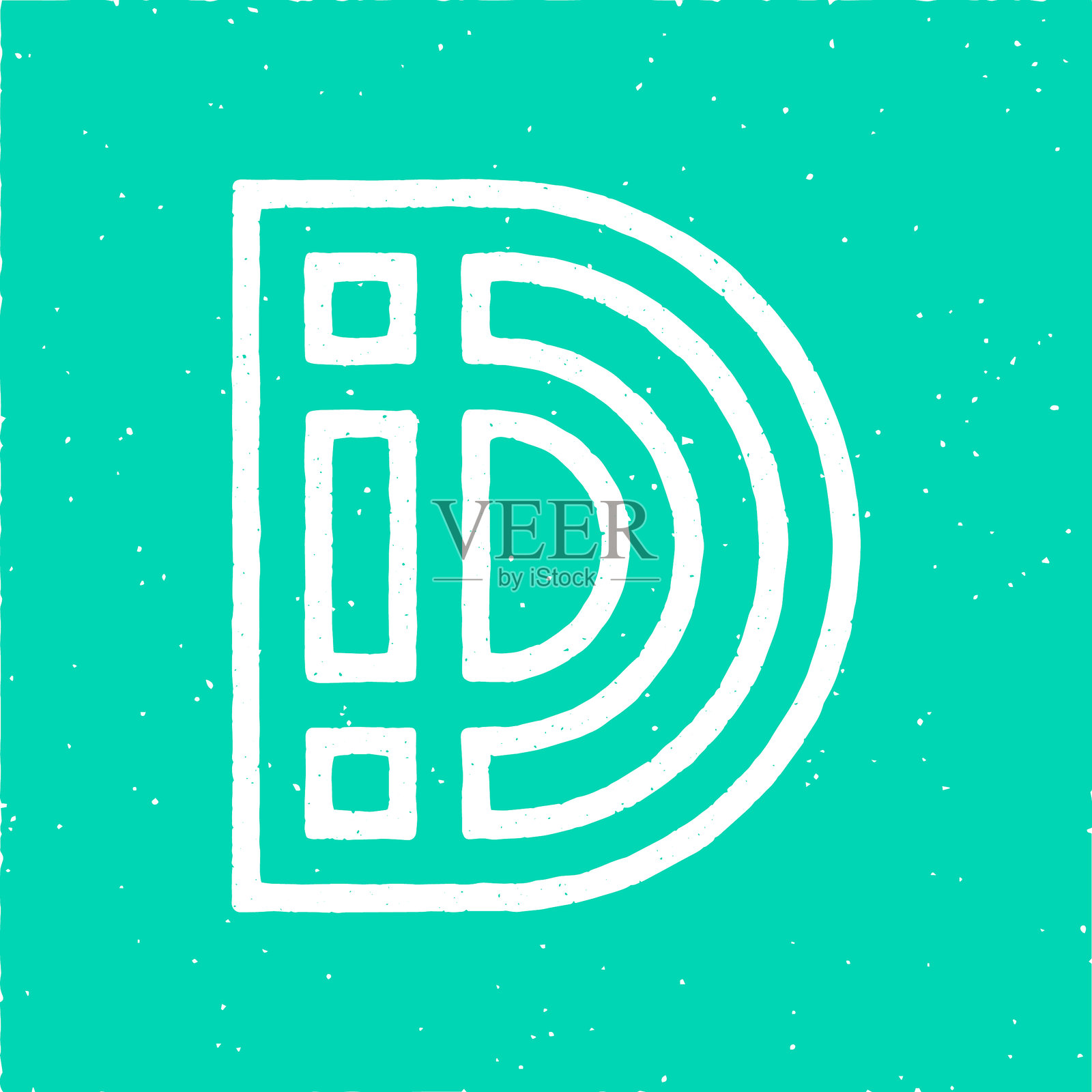 D字母标志设计元素图片