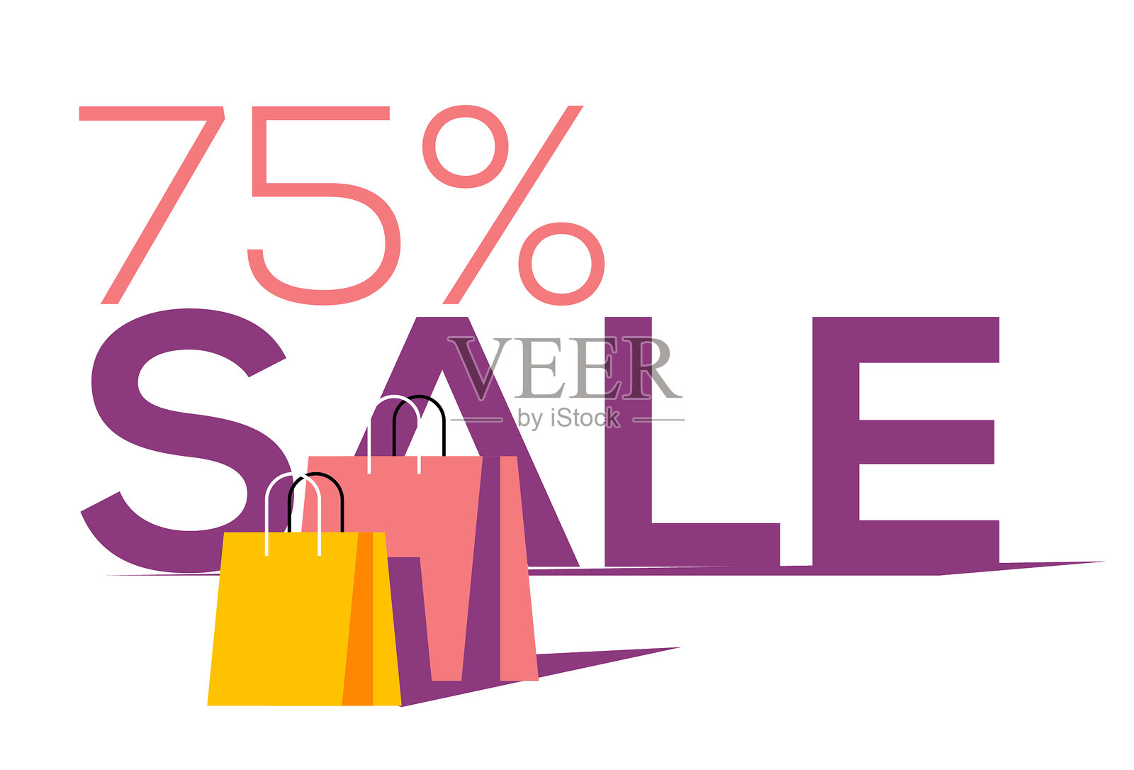 75%的销售额设计元素图片