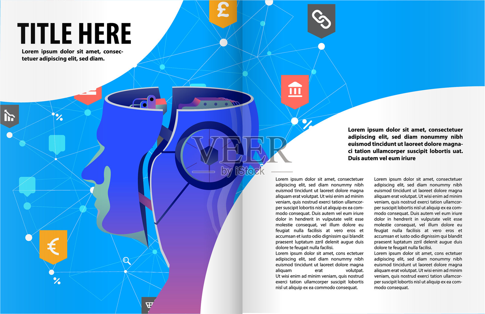 书籍或杂志插图模板设计模板素材