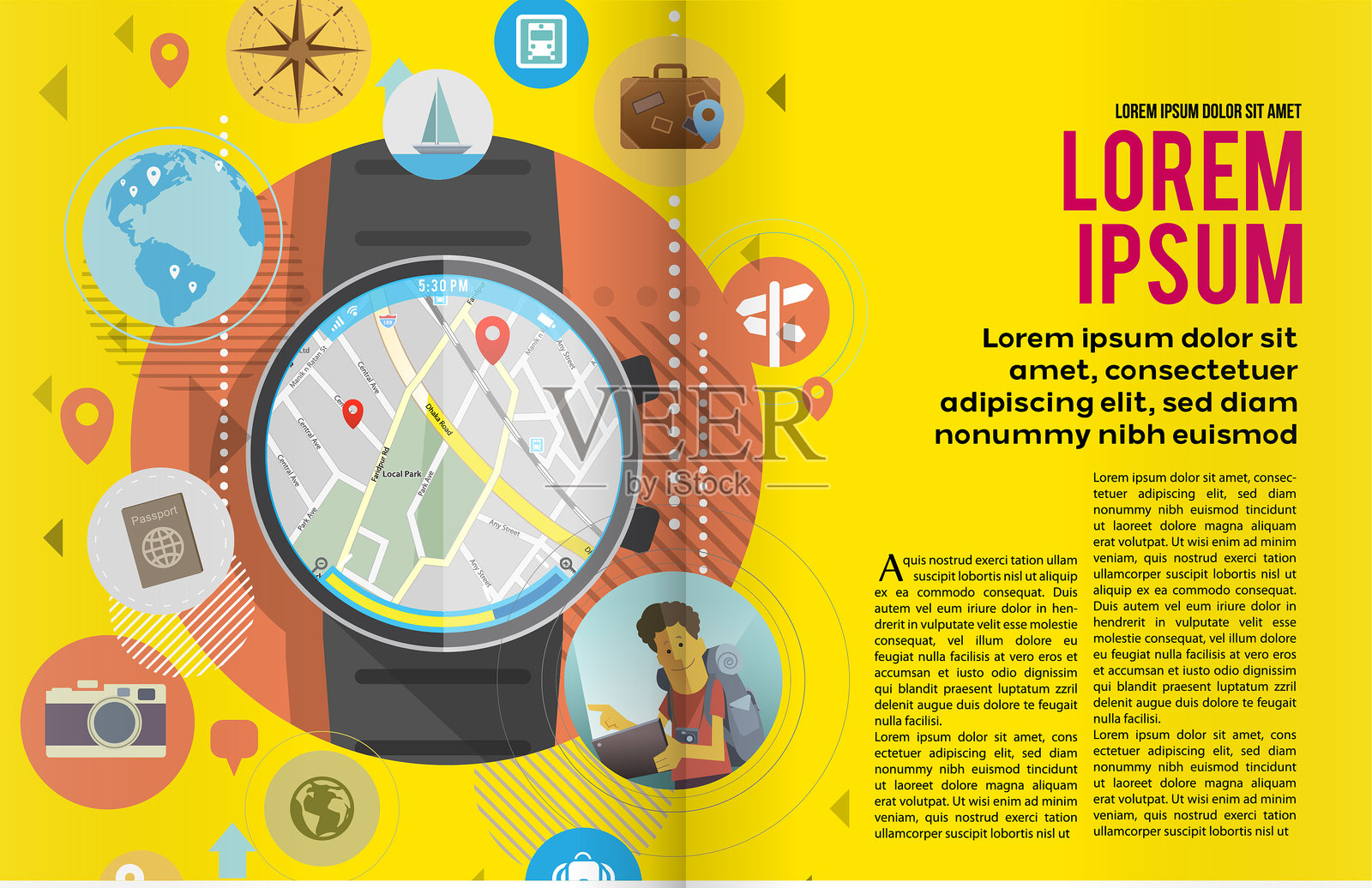 书籍或杂志插图模板设计模板素材