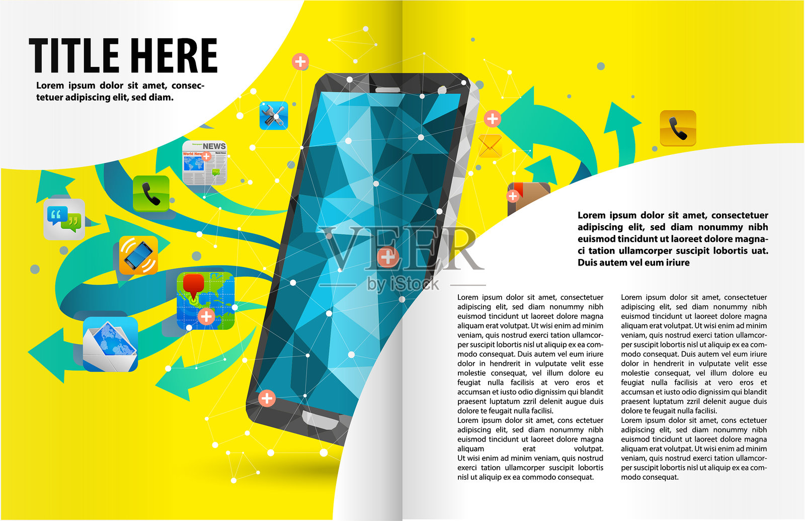 书籍或杂志插图模板设计模板素材