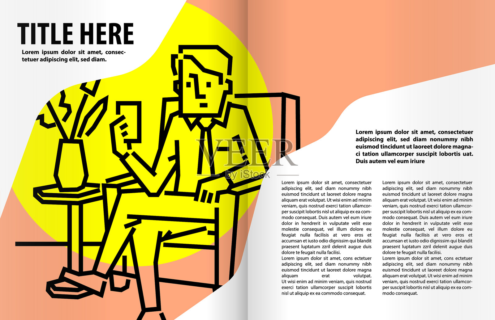 书籍或杂志插图模板设计模板素材