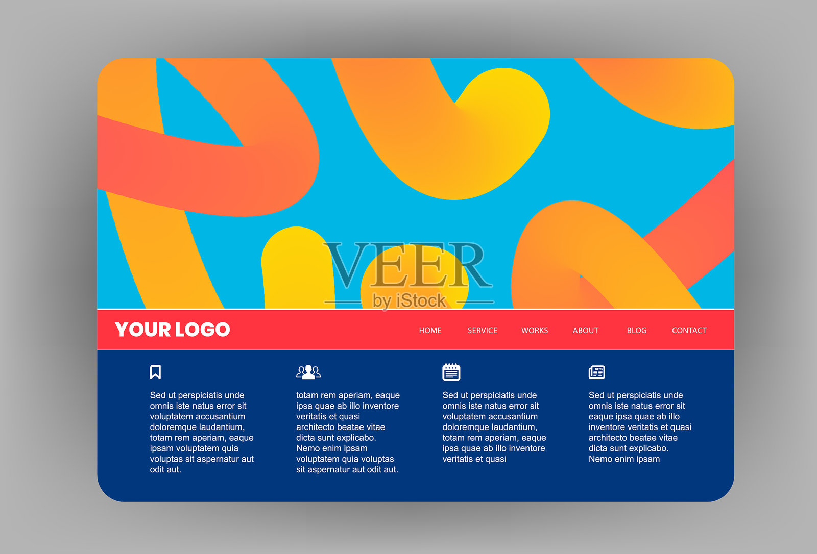 现代网站模板设计插画图片素材