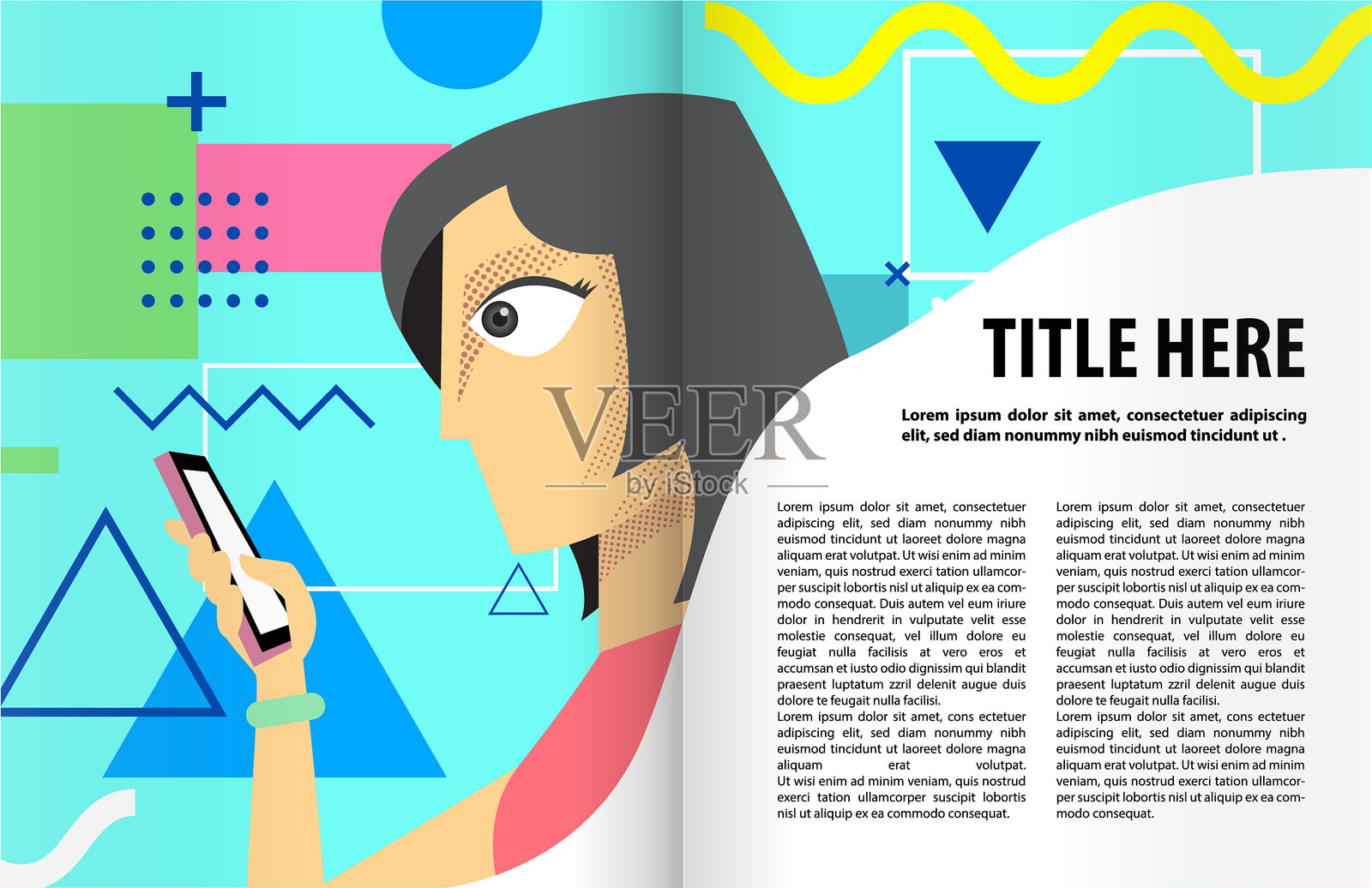 书籍或杂志插图模板设计模板素材