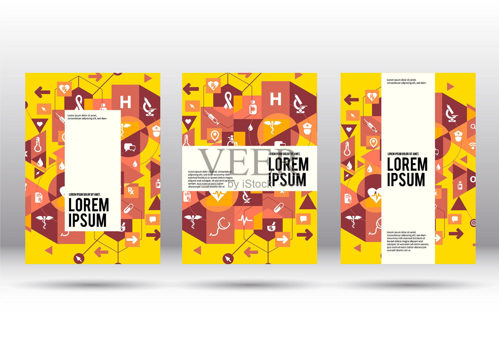 现代医疗保健封面设计设计模板素材