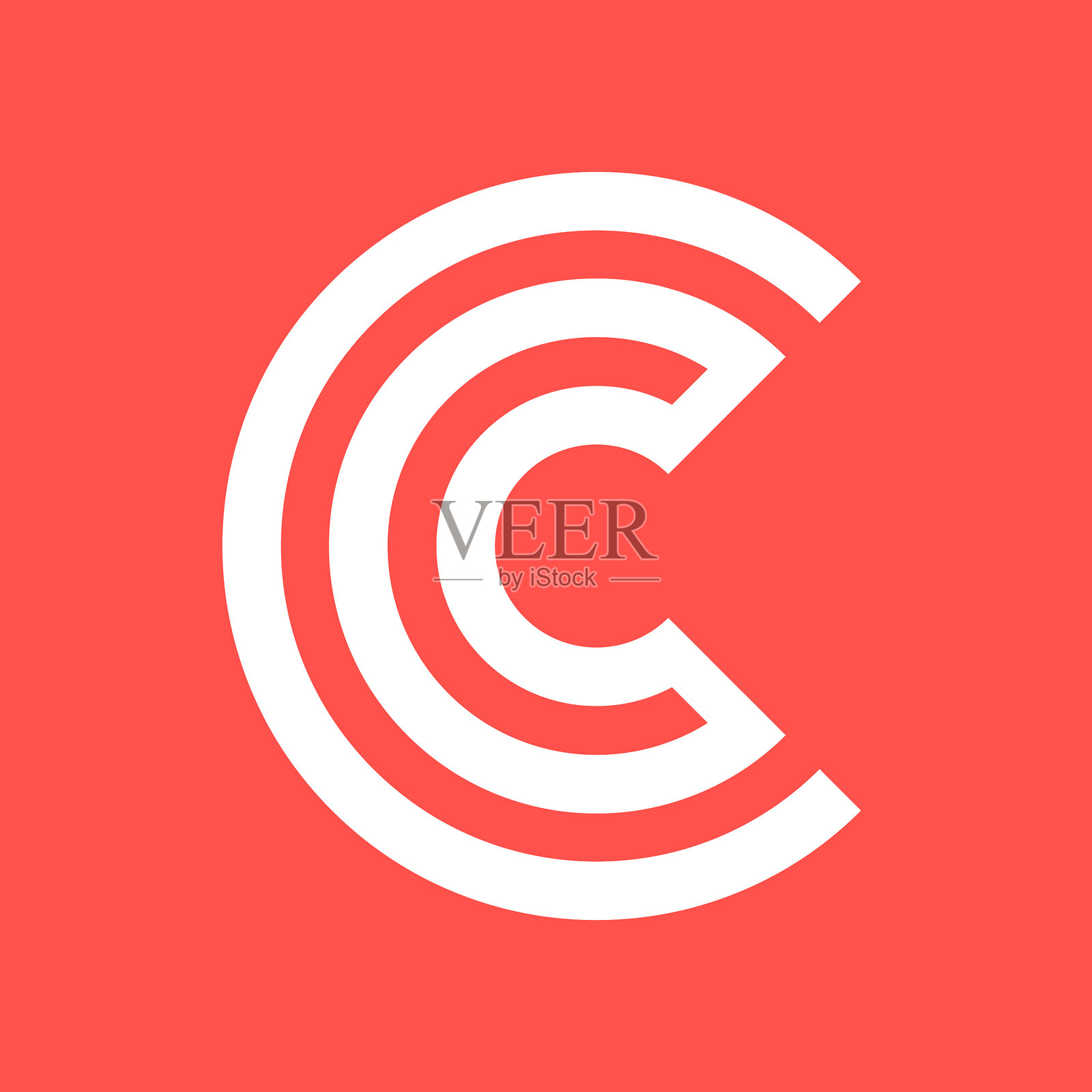 标志形状C插画图片素材