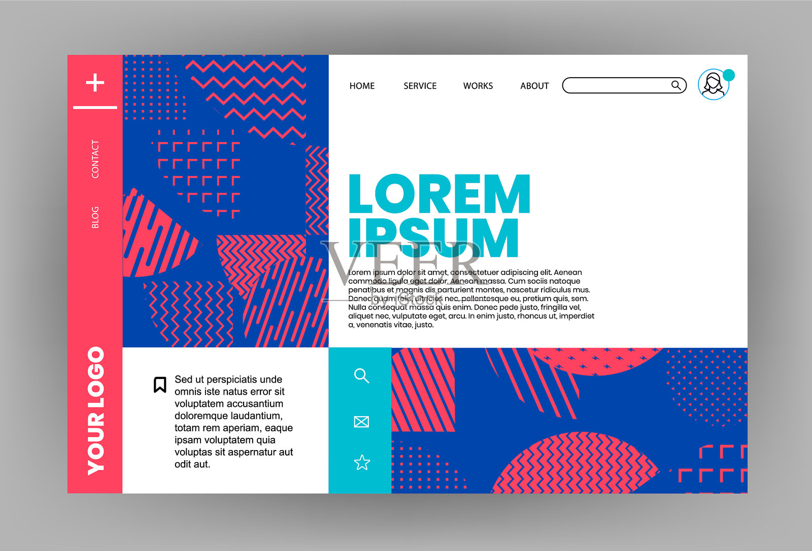 现代网站模板设计插画图片素材