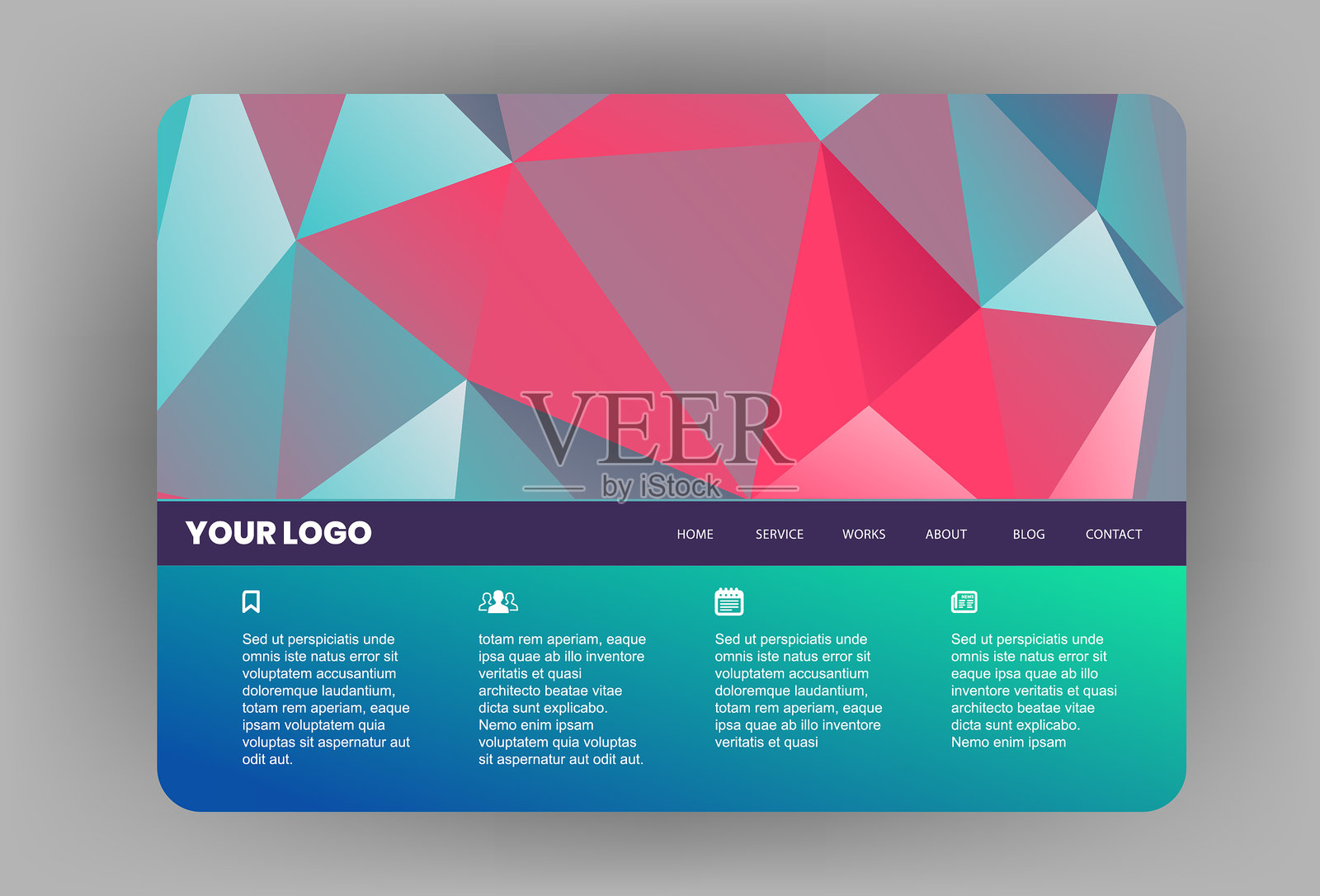 现代网站模板设计插画图片素材