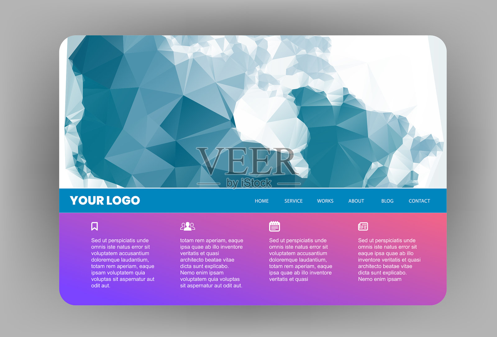 现代网站模板设计插画图片素材