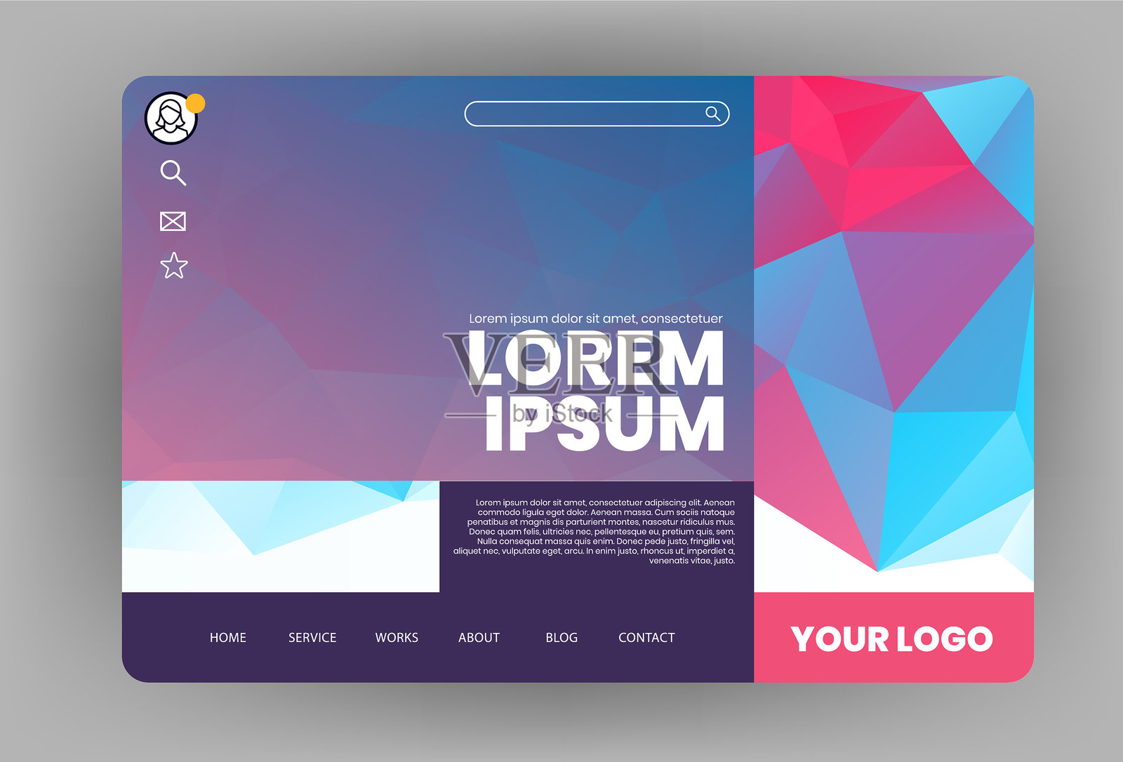 现代网站模板设计插画图片素材