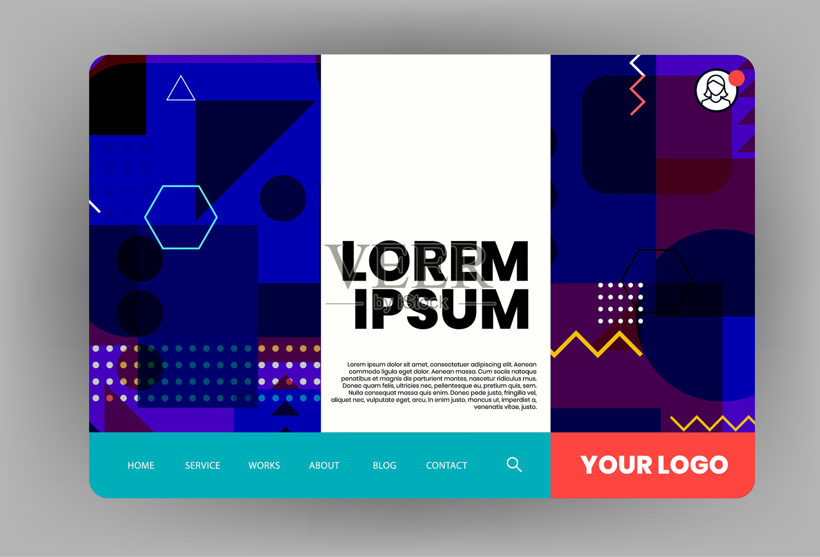 现代网站模板设计插画图片素材