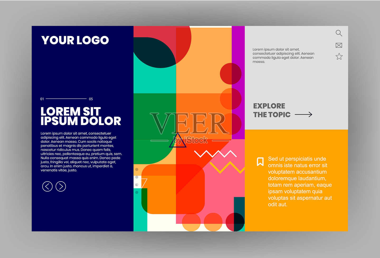 现代网站模板设计插画图片素材