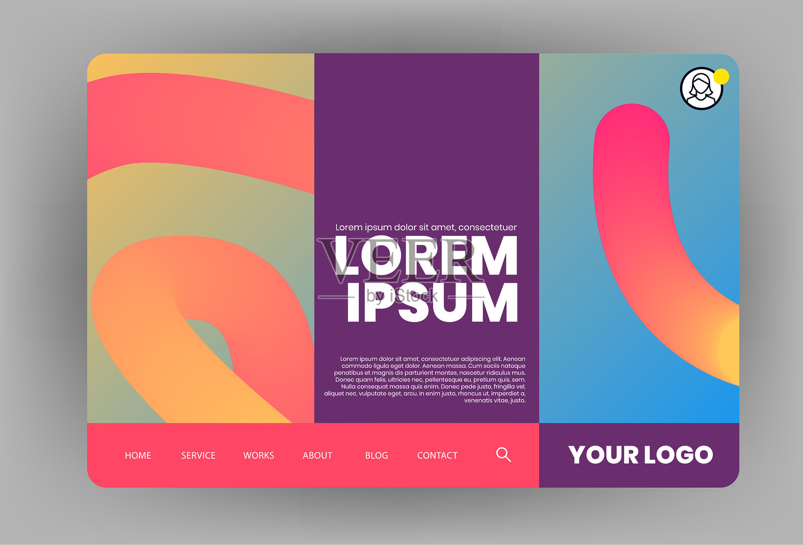 现代网站模板设计插画图片素材