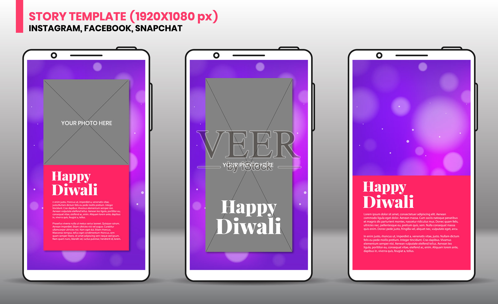 排灯节社交网络故事模板设计模板素材