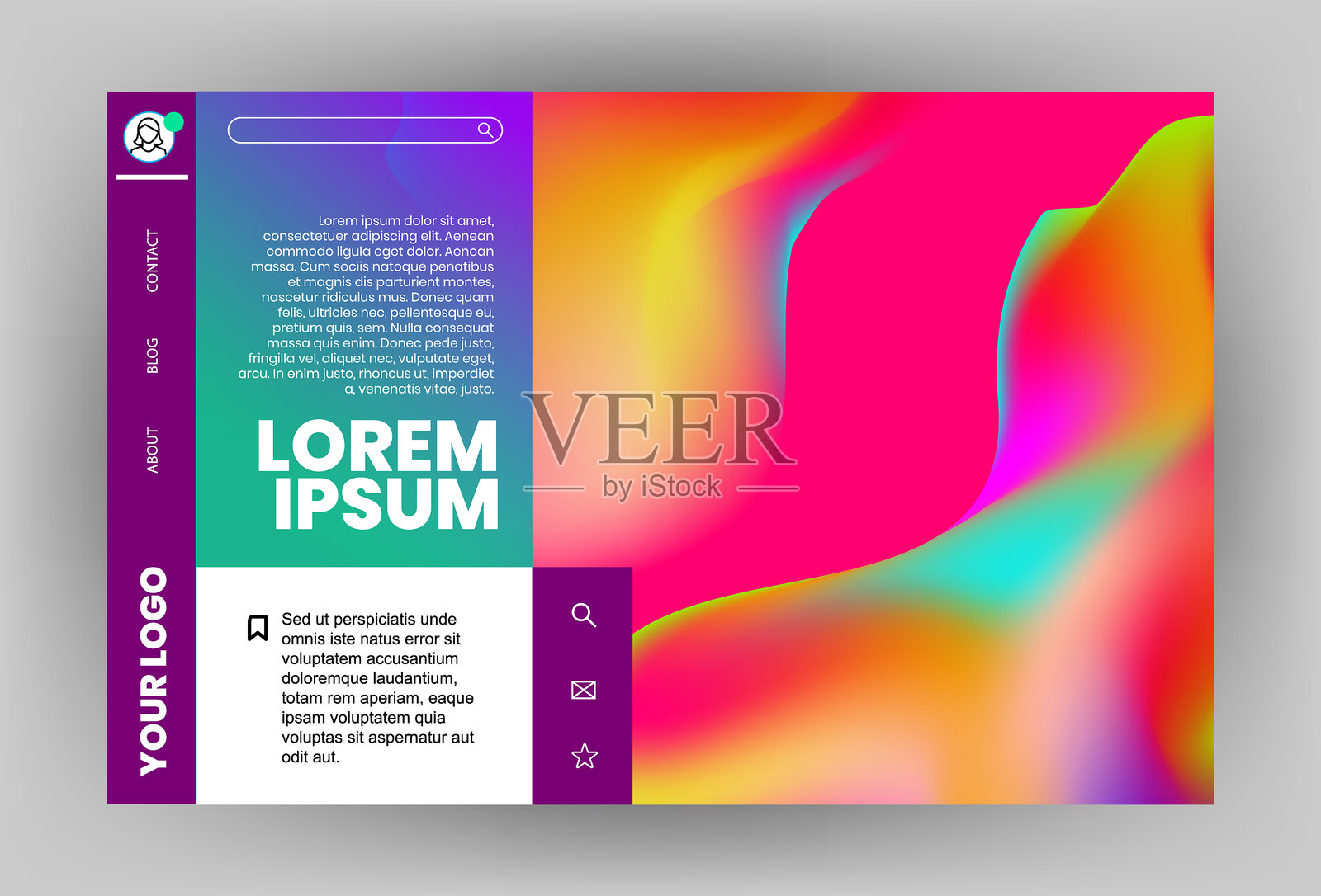 现代网站模板设计插画图片素材