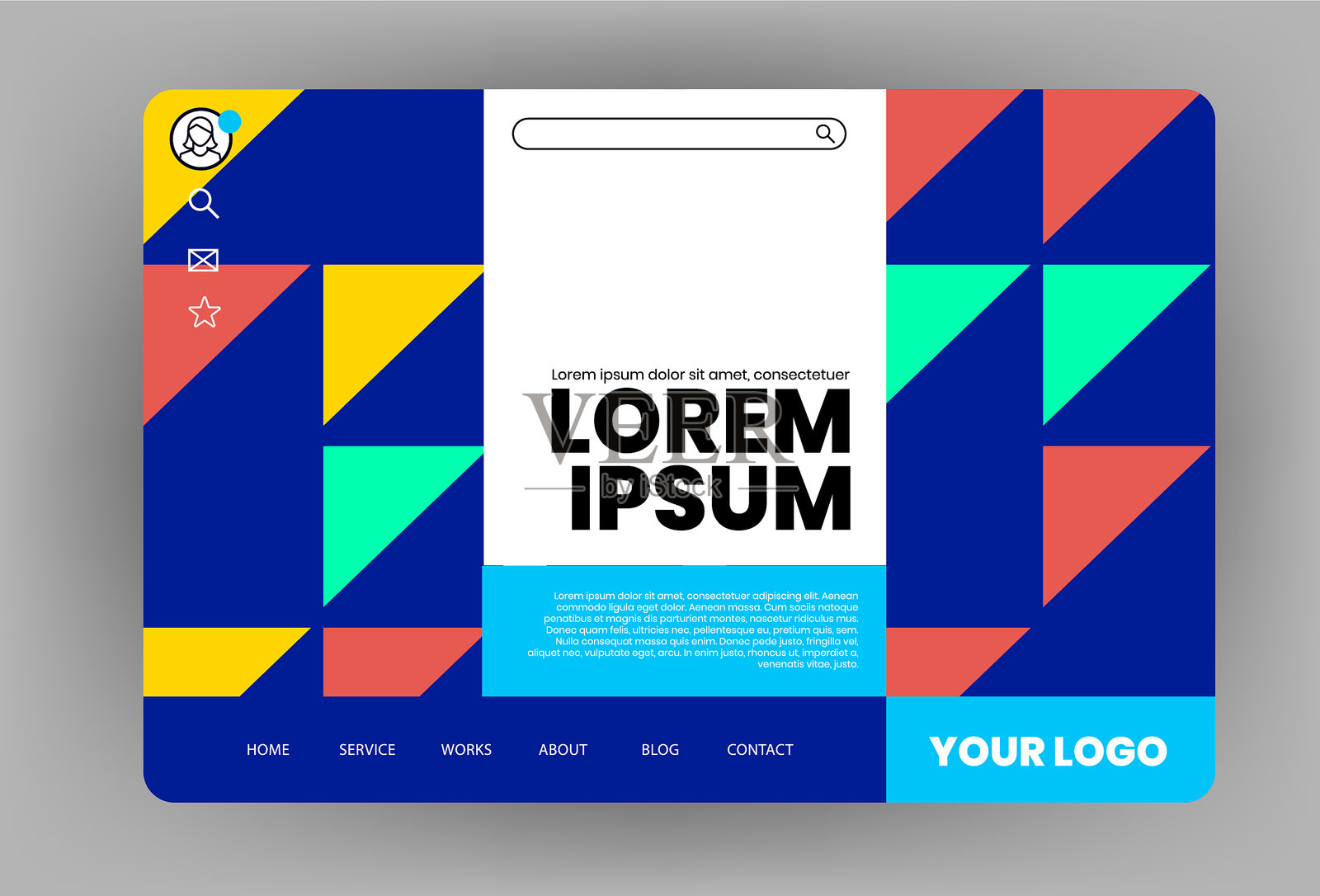 现代网站模板设计插画图片素材