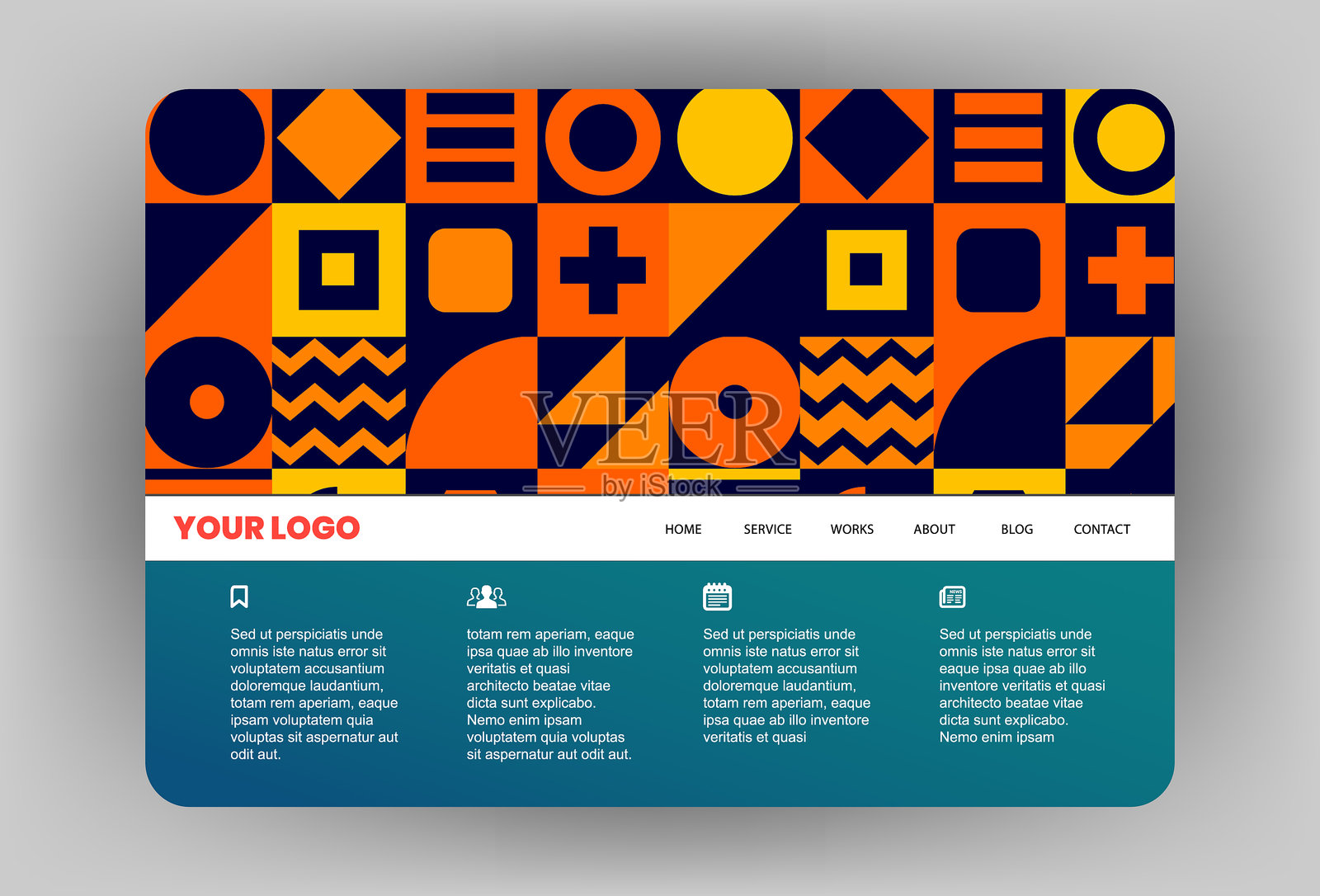 现代网站模板设计插画图片素材