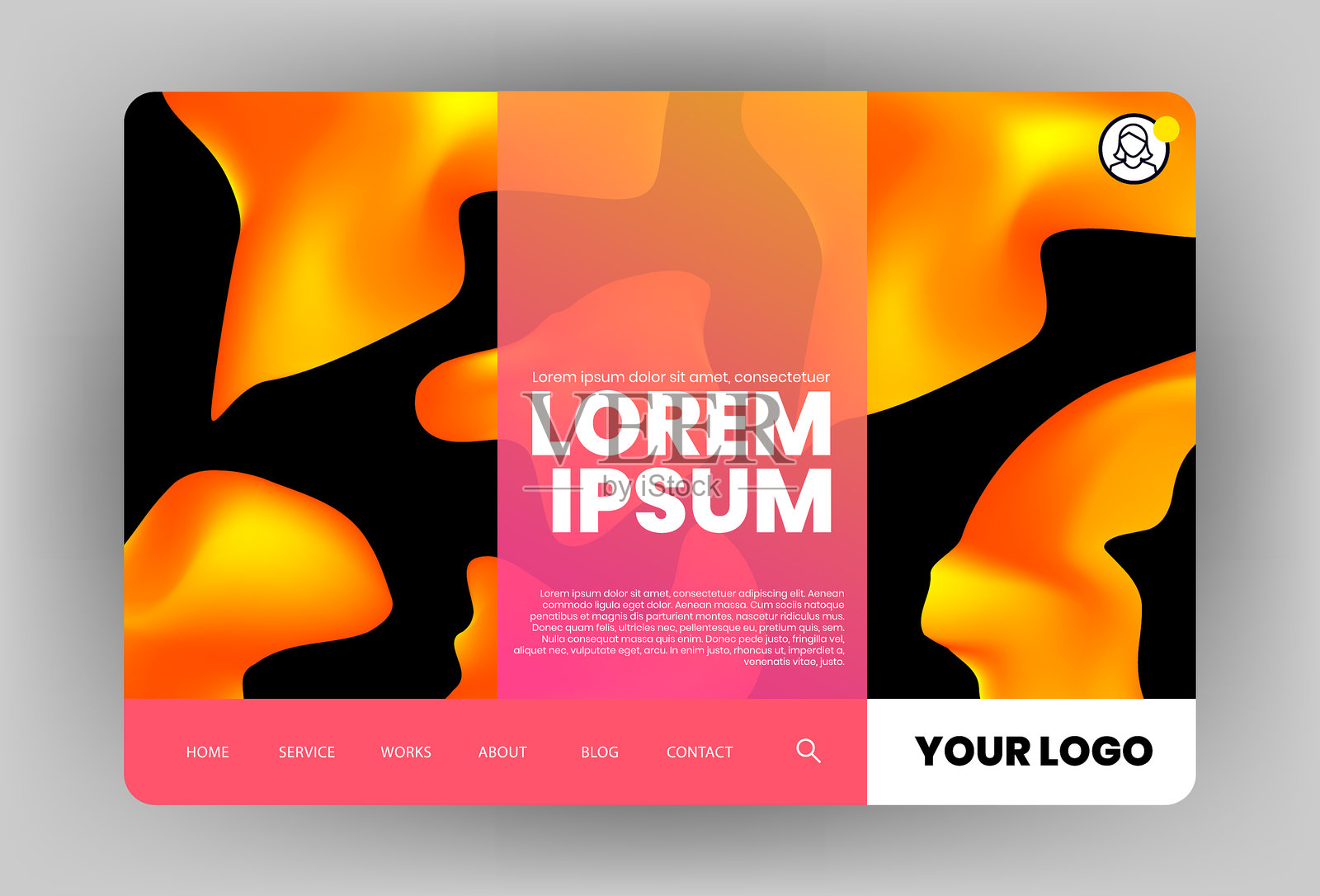 现代网站模板设计插画图片素材