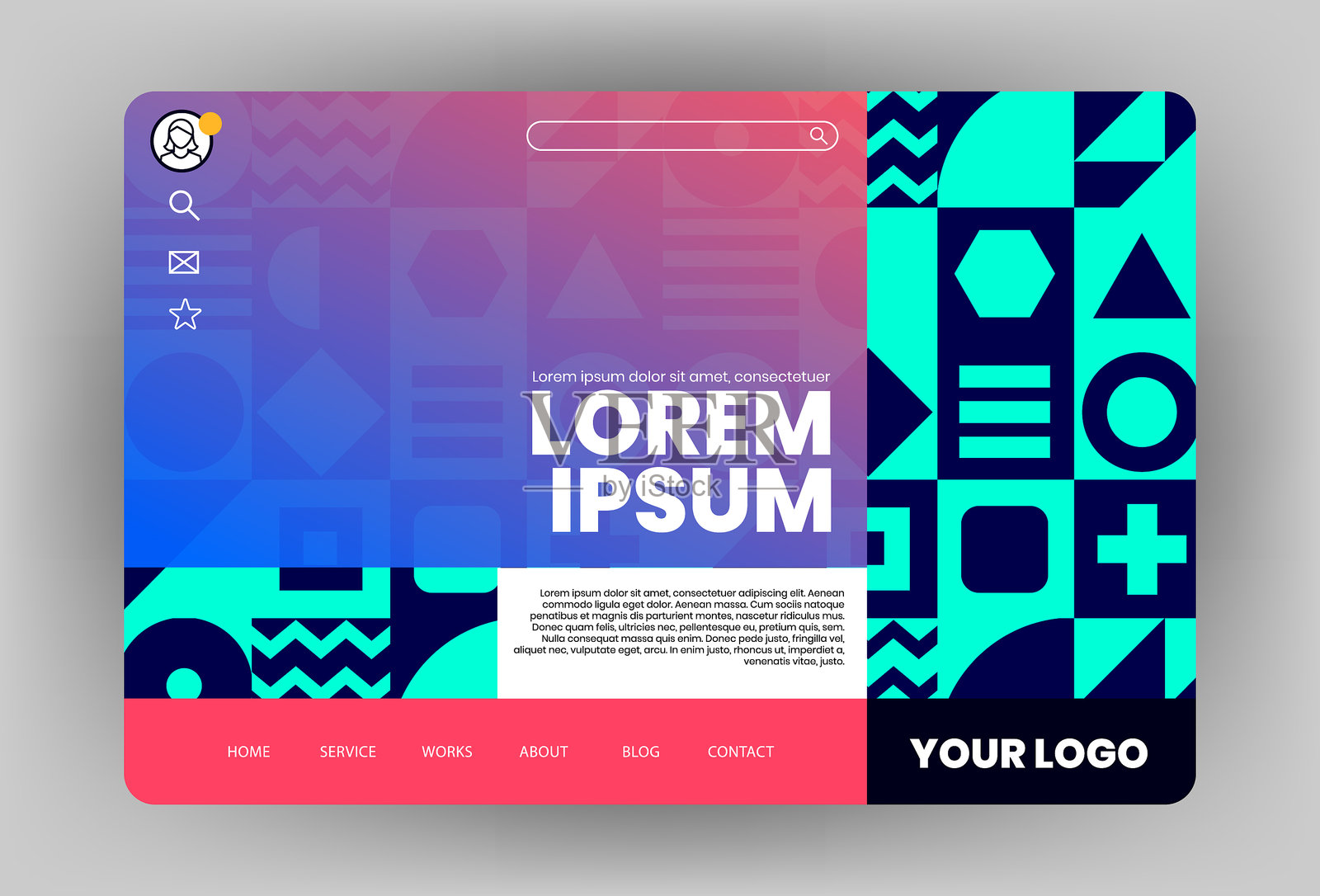 现代网站模板设计插画图片素材