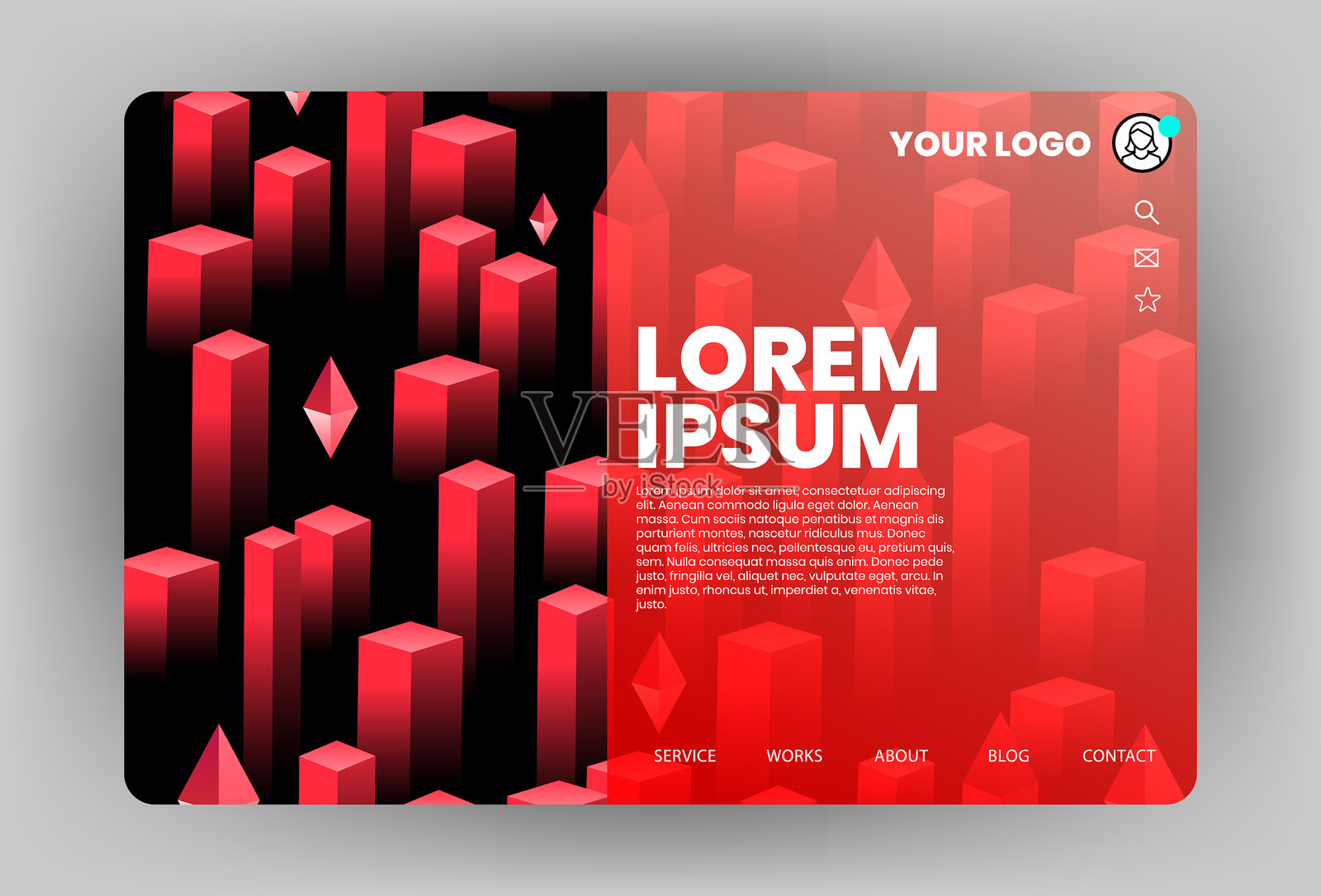 现代网站模板设计插画图片素材