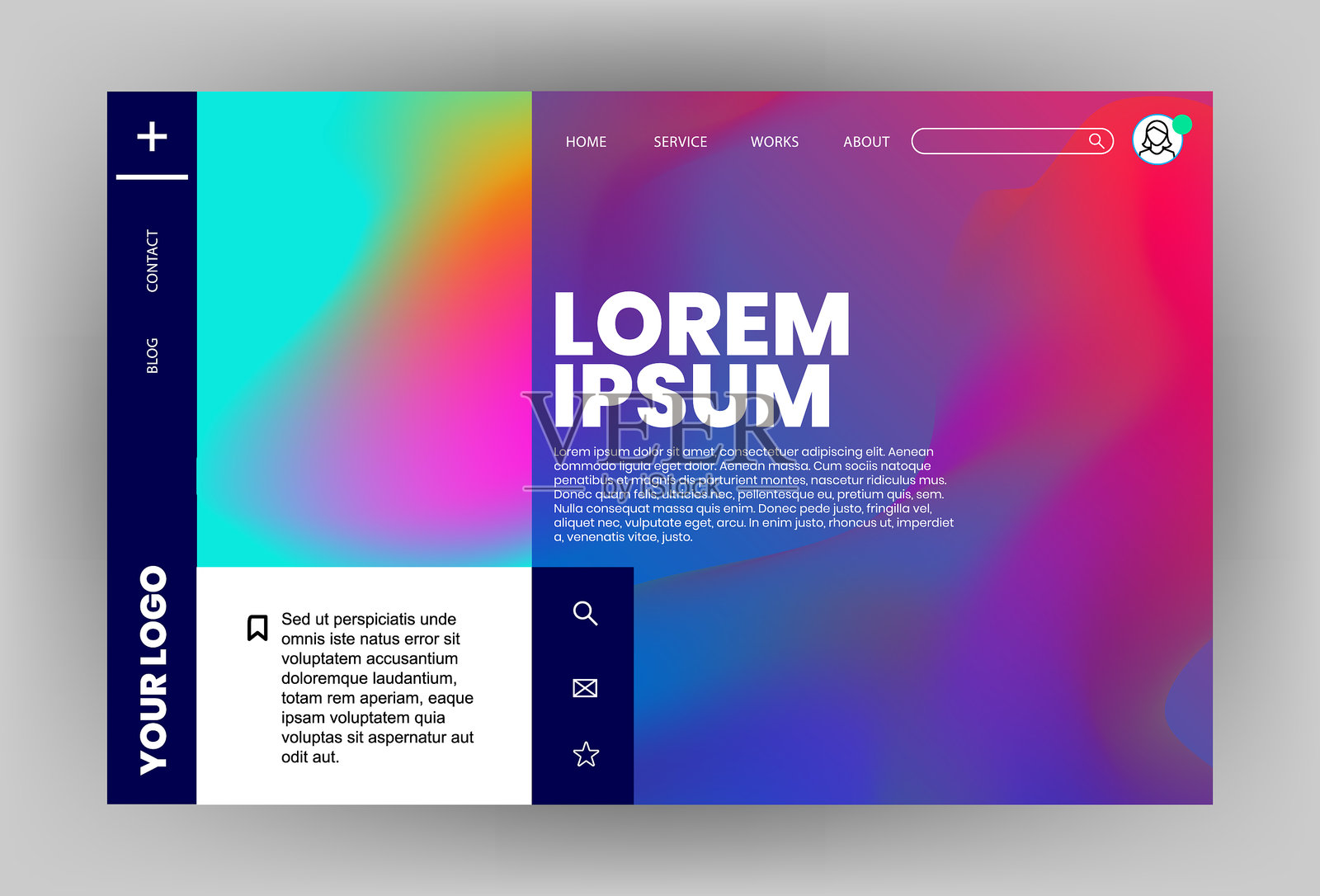 现代网站模板设计插画图片素材