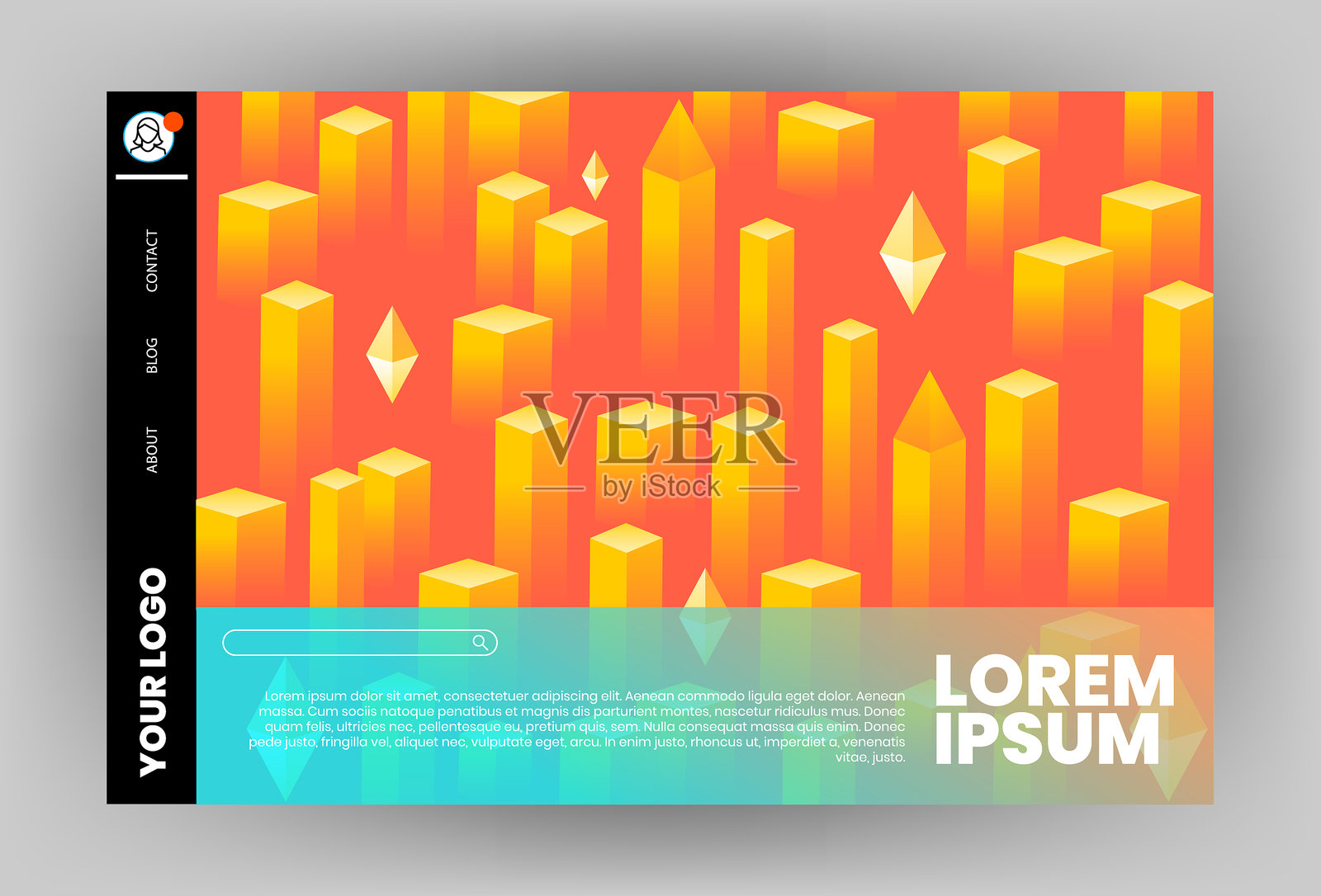 现代网站模板设计插画图片素材