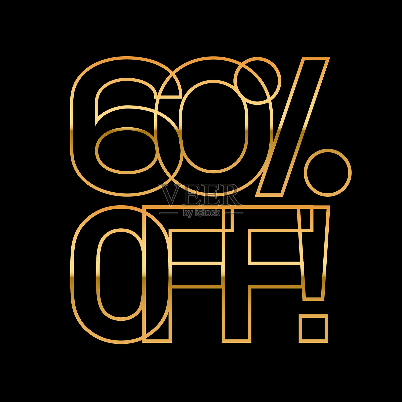 六折黄金标志设计元素图片