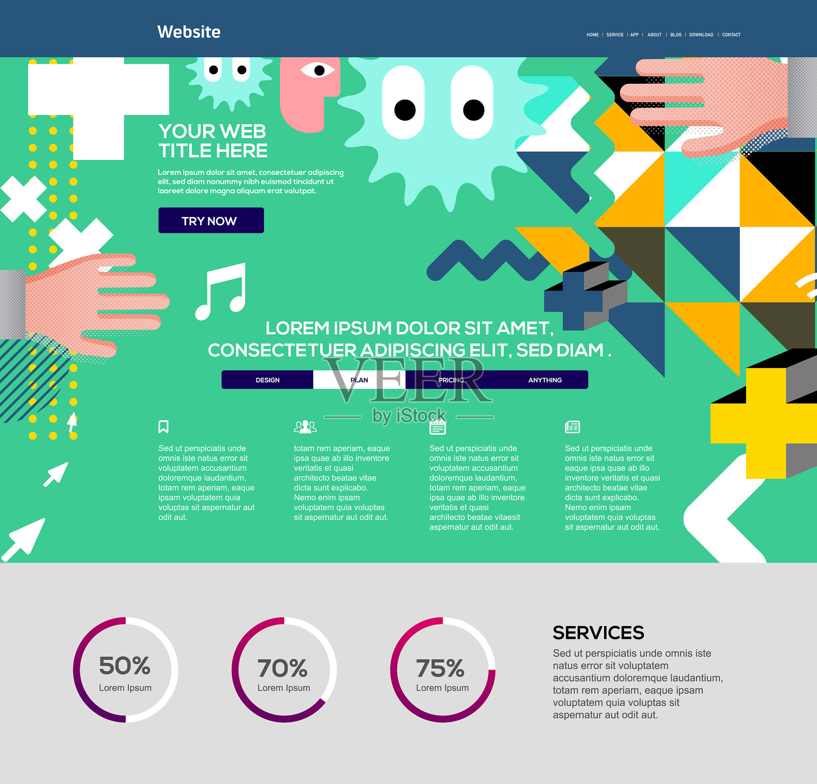 网站模板插画图片素材