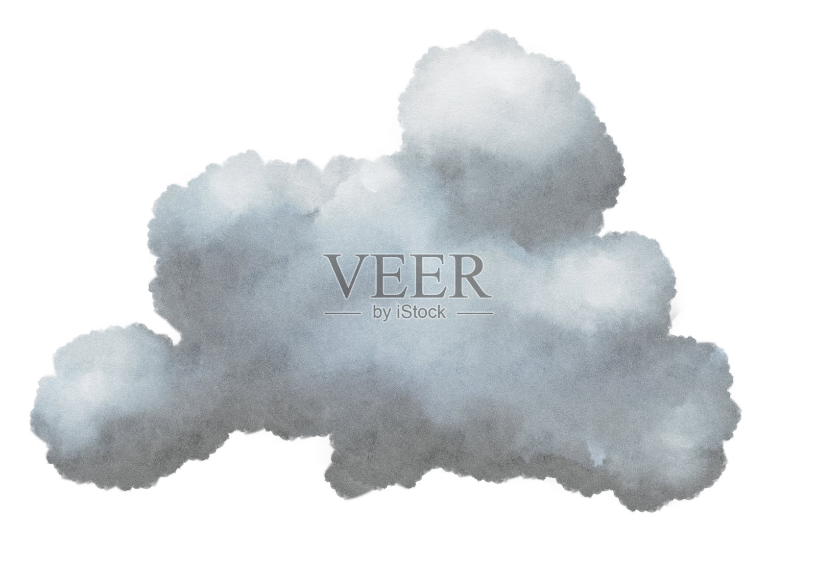 柔和的灰色云朵在宁静的下午轻轻飘过明亮的天空插画图片素材