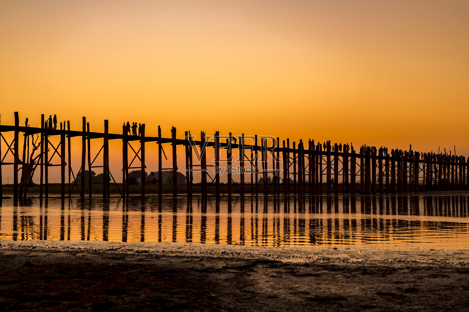 缅甸乌本桥照片摄影图片